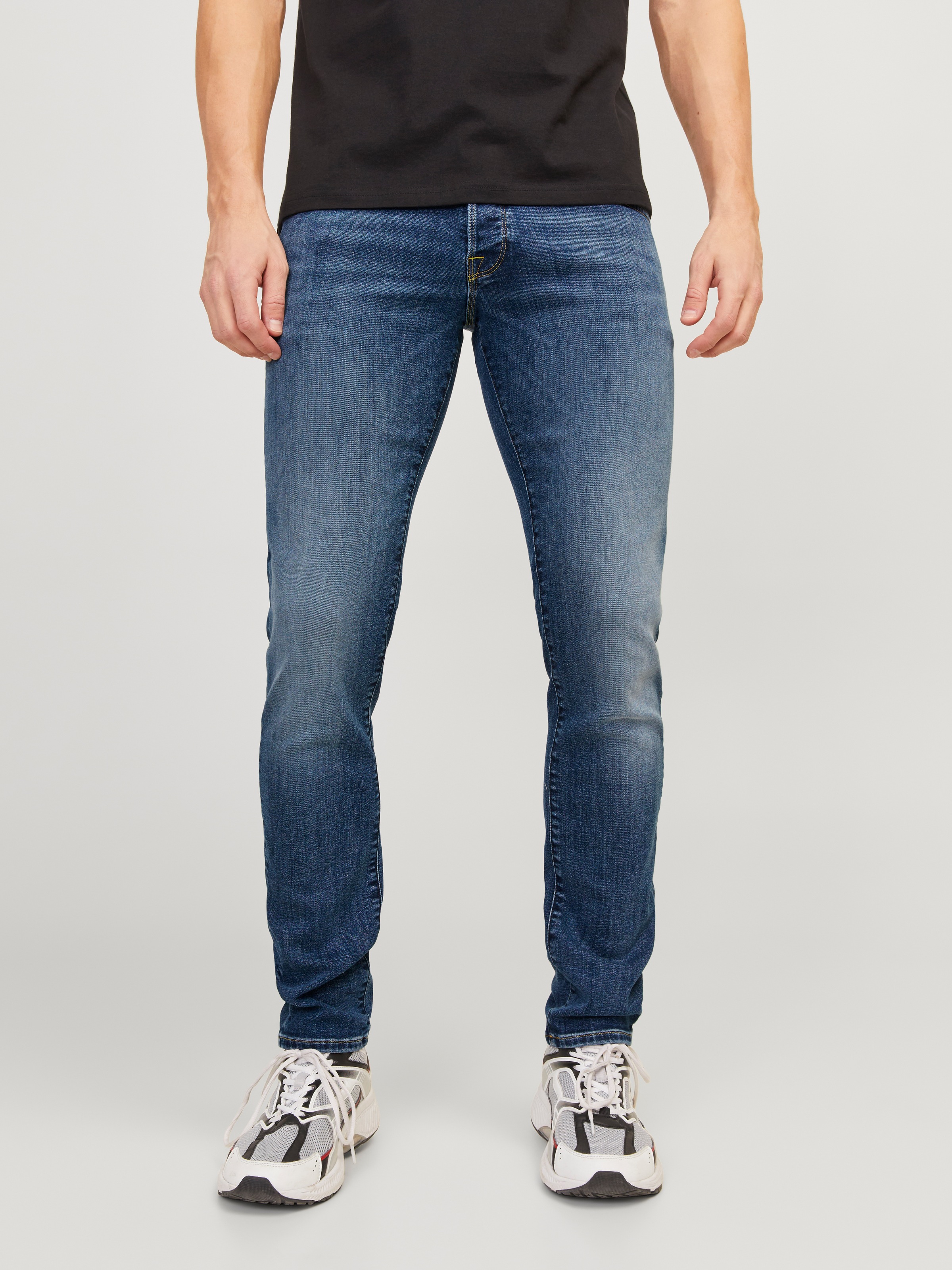 Jack & Jones "JJIGLENN – Jeans mit Stretch, niedriger Leibhöhe und Taschen" günstig online kaufen