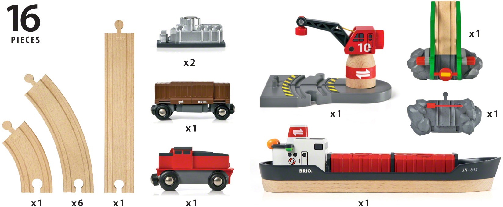 BRIO® Spielzeug-Eisenbahn »BRIO® WORLD, Container Hafen Set«, (Set), FSC®- schützt Wald - weltweit