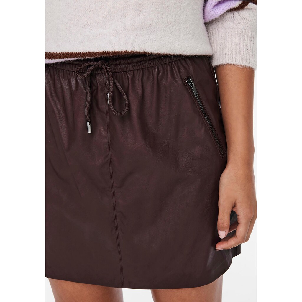 Damenmode Röcke Only Lederimitatrock »ONLMADY MW FAUX LEATHER« dunkelbraun Damenmode Röcke Only Lederimitatrock »ONLMADY MW FAUX LEATHER« dunkelbraun