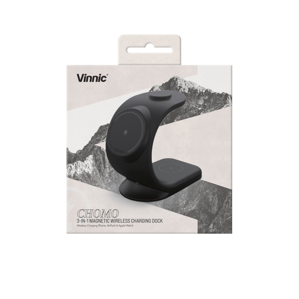 Vinnic Wireless Charger »CHOMO 3-in-1 Magnetic Wireless Charging Dock«