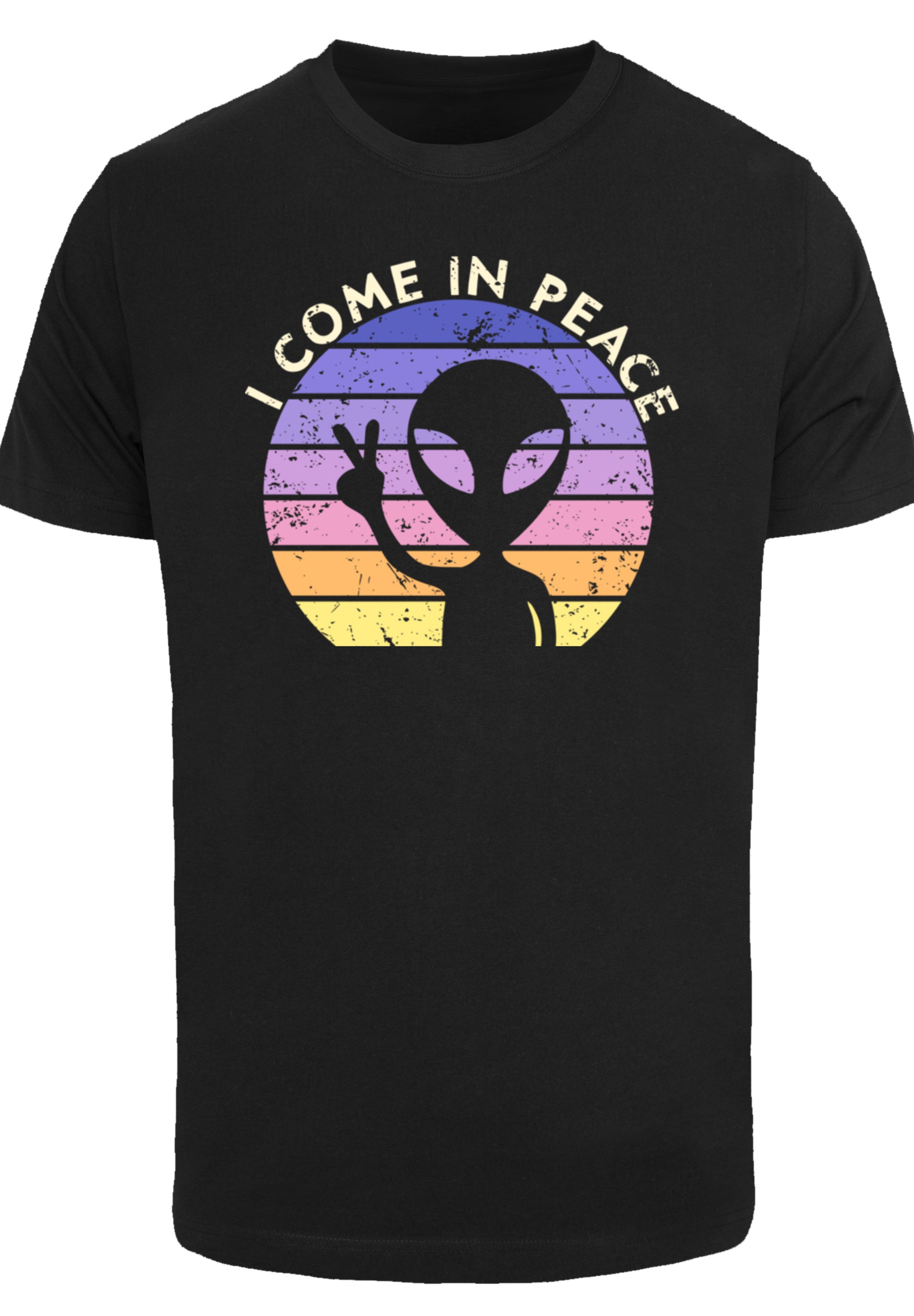 F4NT4STIC T-Shirt »Alien Peace Sunset«, Premium Qualität