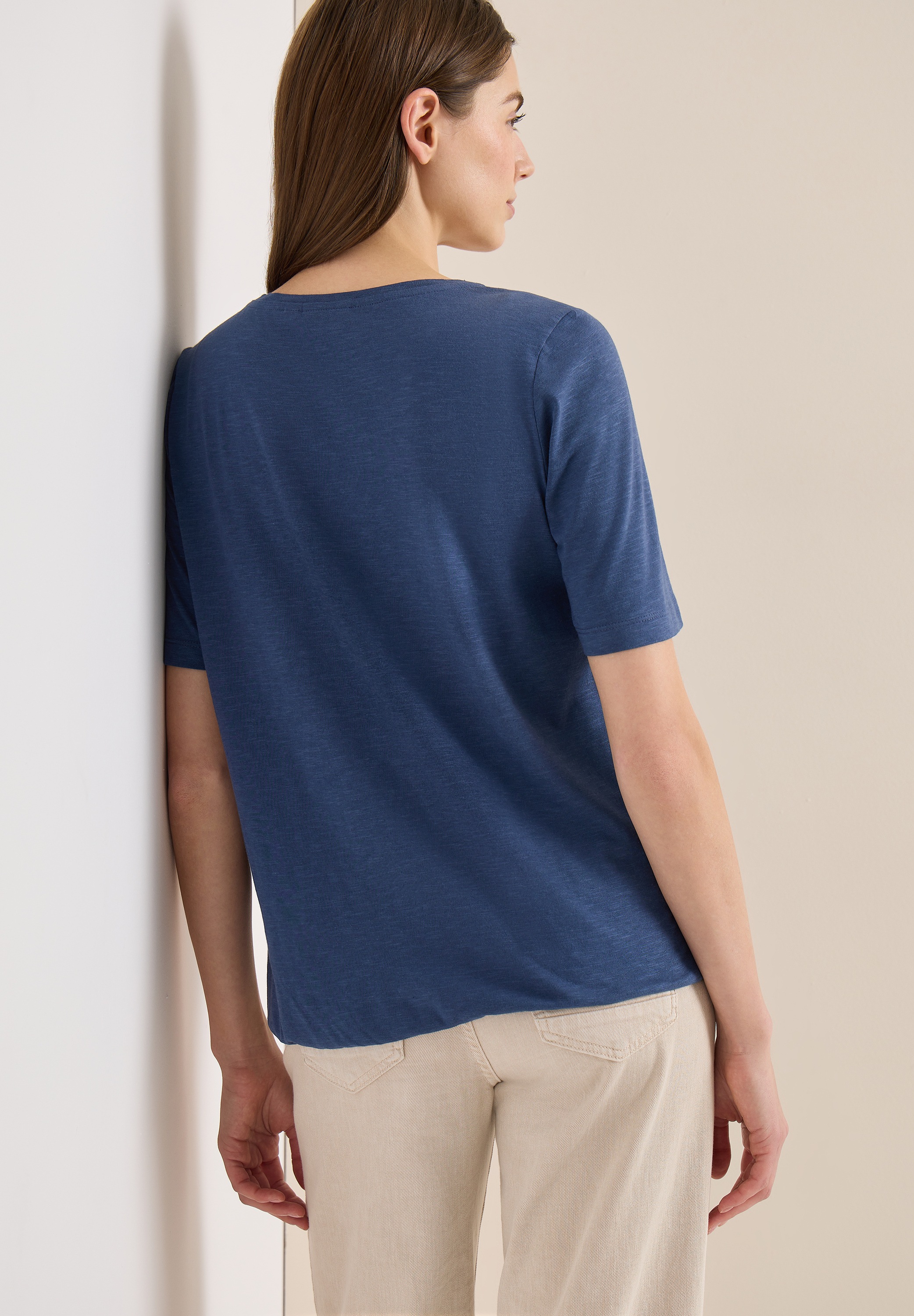 Cecil V-Shirt Sommershirt im Tunika-Look günstig online kaufen