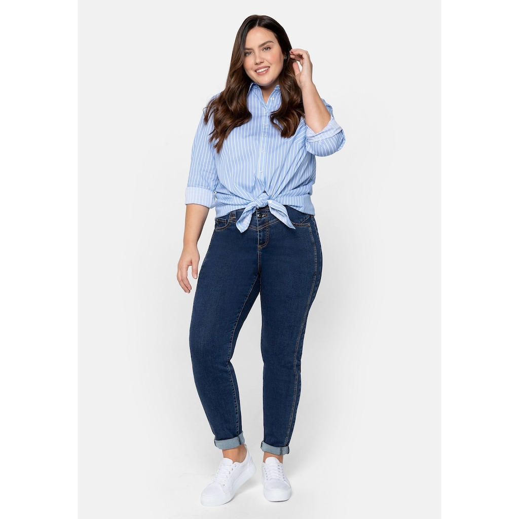 Sheego Stretch-Jeans »Große Größen«, «Die Girlfriend», mit vorverlegter Seitennaht
