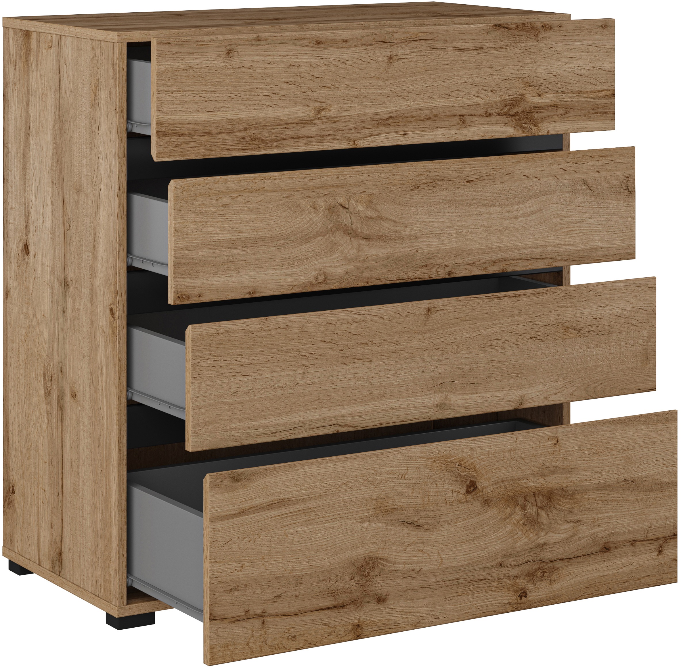 Thumbnail - OTTO home Schubkastenkommode "Cross, moderne grifflose Kommode, 80x40x85cm (BxTxH)" Schubladenschrank, Sideboard mit 4 S...