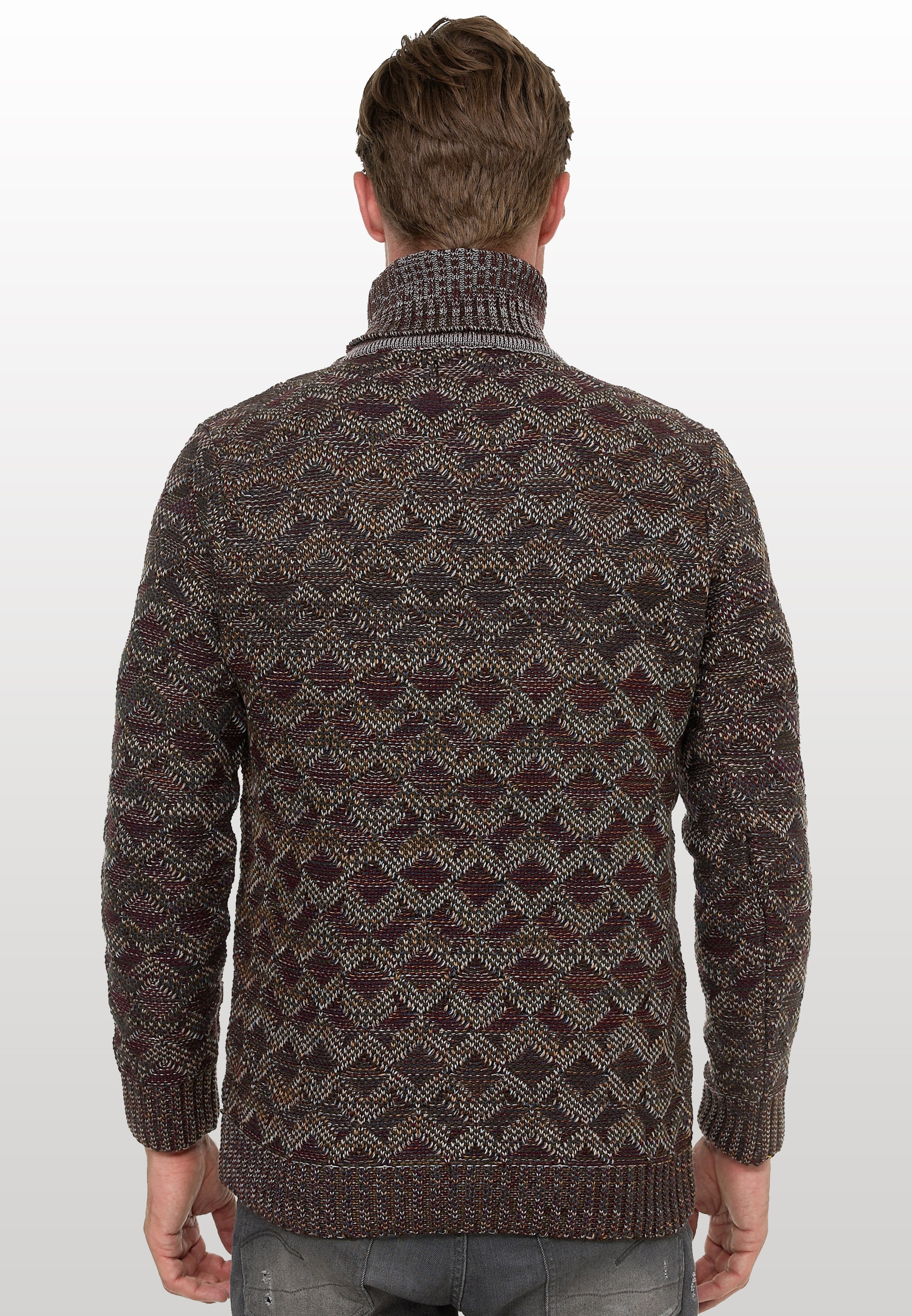 Rusty Neal Strickpullover, mit angesagtem Karo-Design