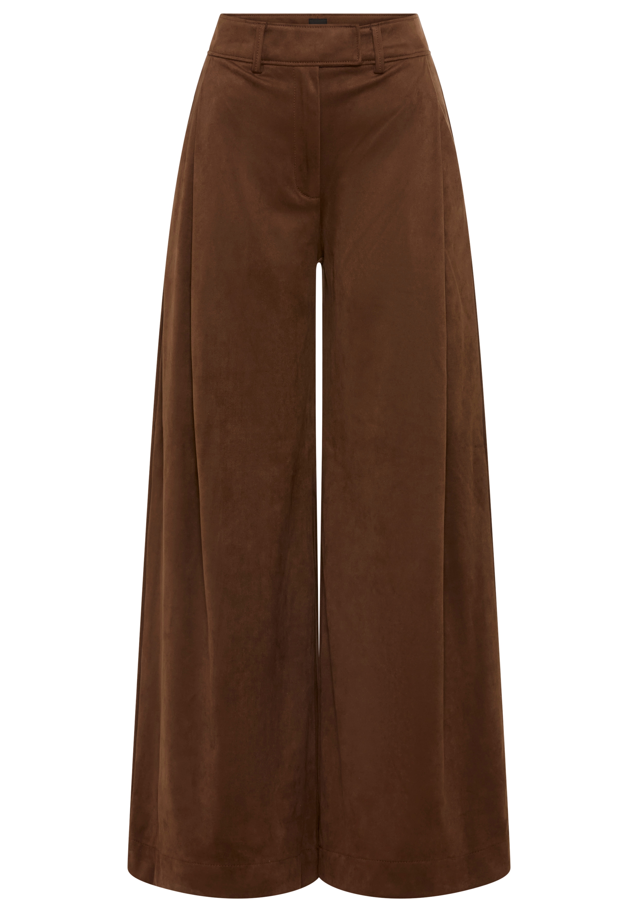 BOSS ORANGE Palazzohose "Takora Premium Damenmode" in Veloursleder-Optik