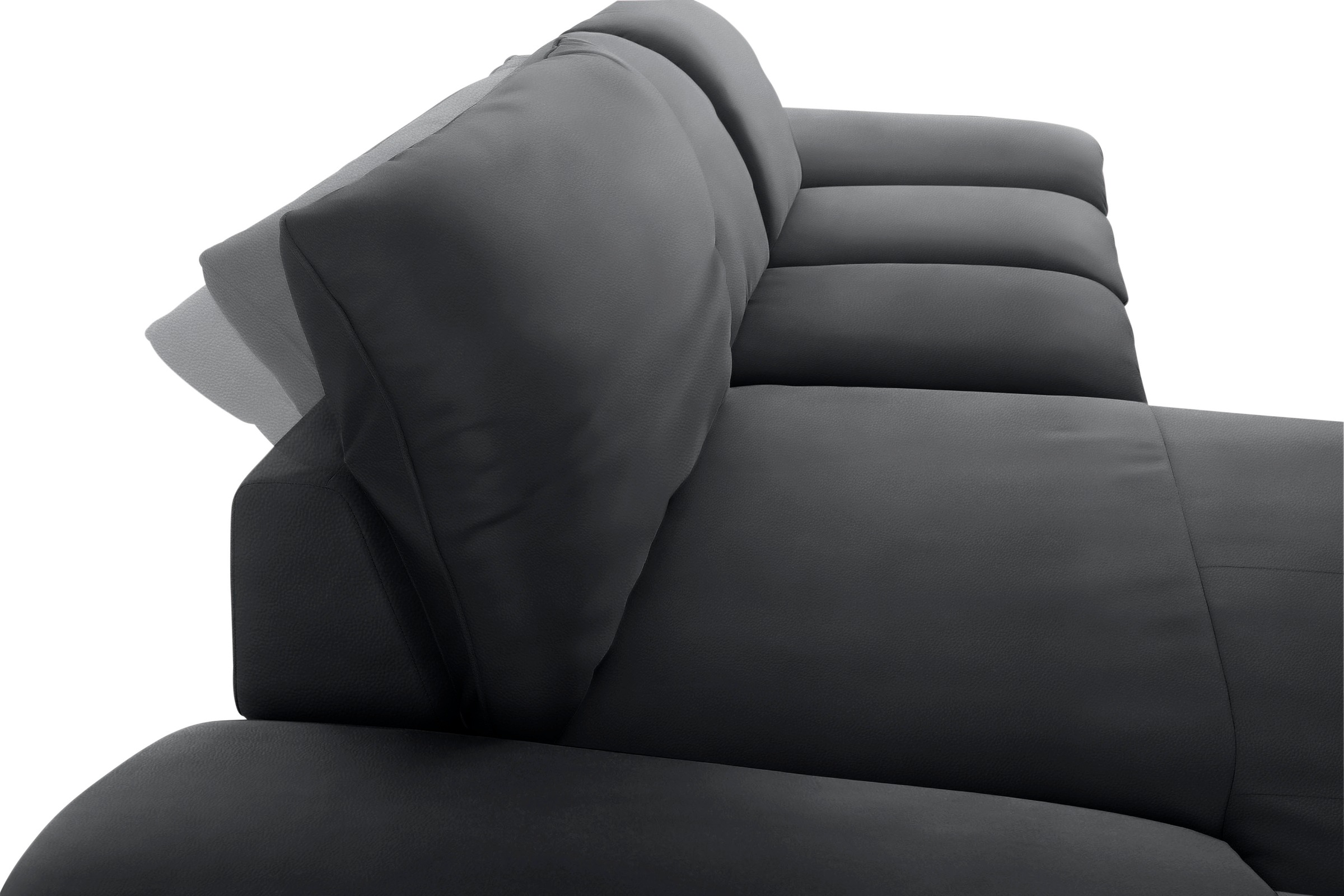 W.SCHILLIG Ecksofa »enjoy&MORE, Designsofa, elegant und bequem, L-Form«, mit Sitztiefenverstellung, Füße silber matt, Breite 310 cm