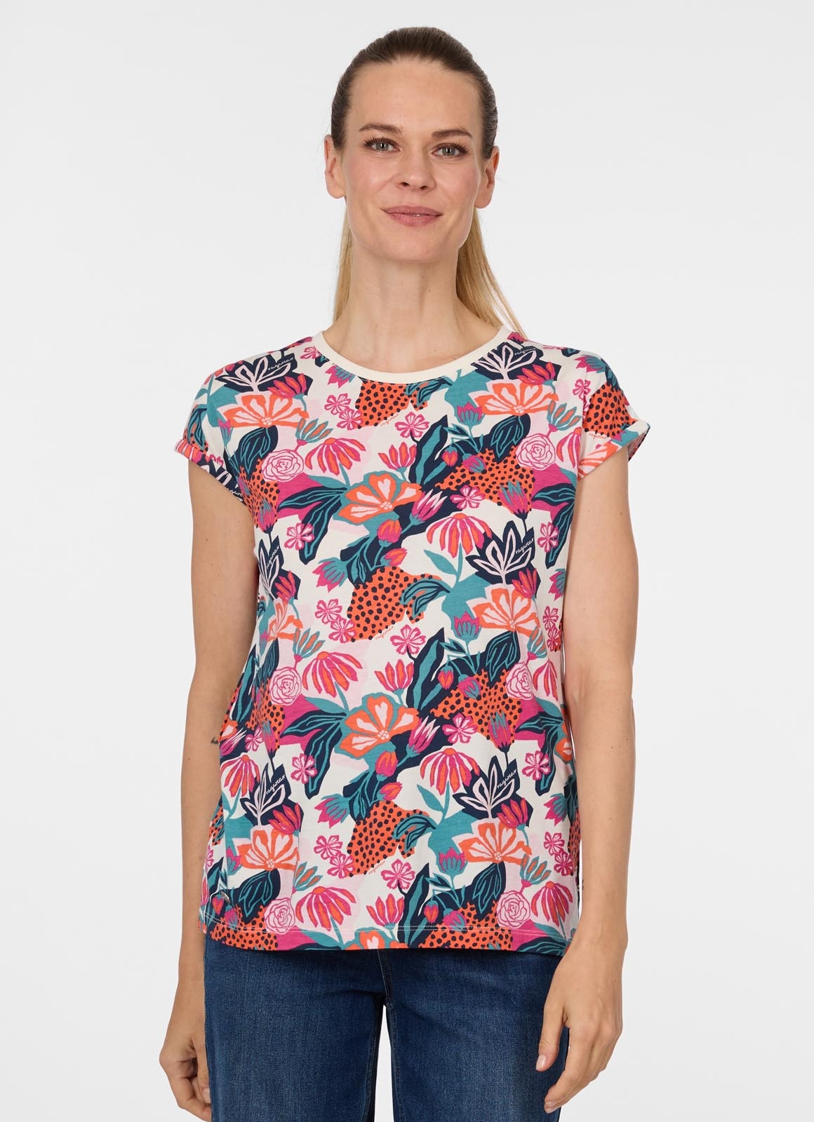 Ragwear T-Shirt "DIONA PRINT" aus Baumwollmischung, mit Modal, normale Passform, Kurzarm