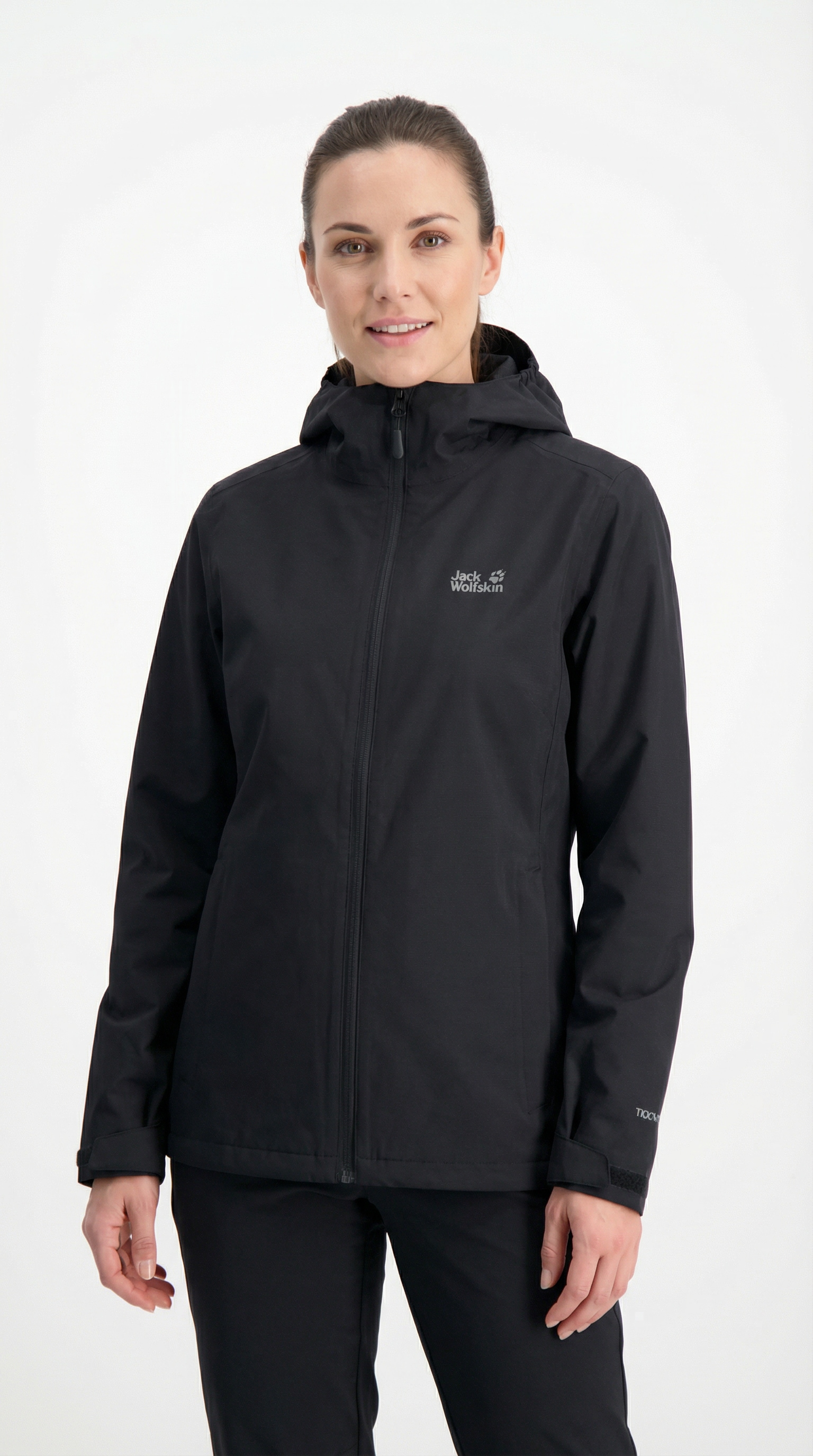 Jack Wolfskin Regenjacke "OUTROVERT 2L JKT W" mit Kapuze mit Kapuze, wasserdicht, atmungsaktiv