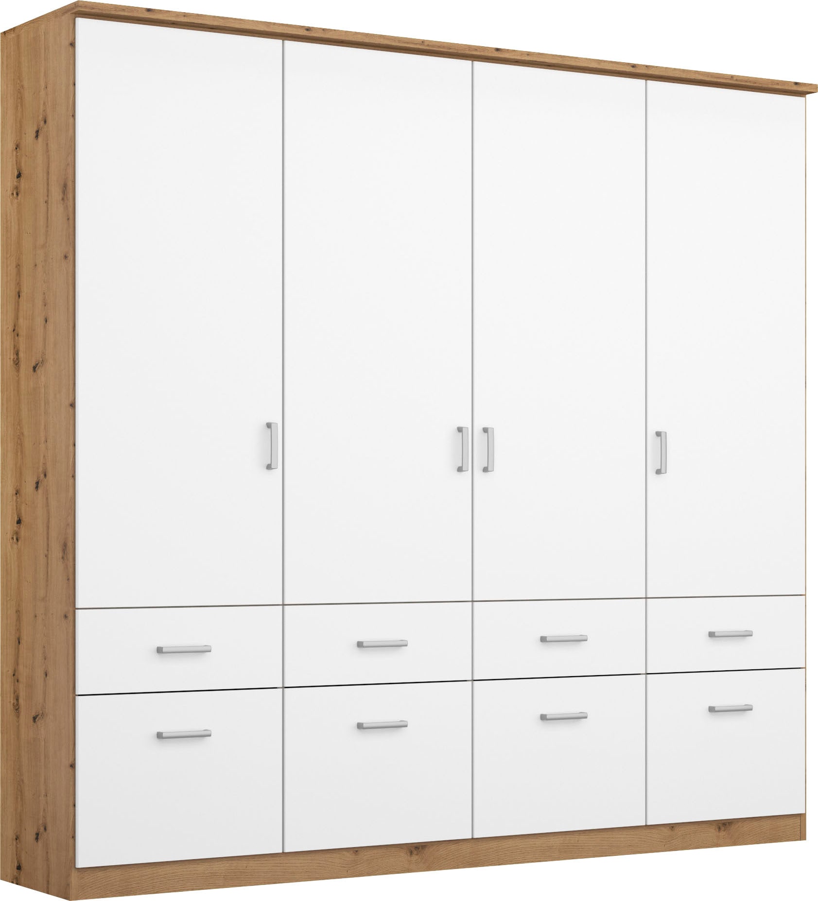 rauch Kleiderschrank "Kleiderschrank Schrank Garderobe deckenhoher Schrank BREMEN" optional mit Spiegel, Breiten: 91/136/181 cm, Höhe: 199 cm, in vielen Farbvariationen, inkl. Kranzblende MADE IN GERMANY