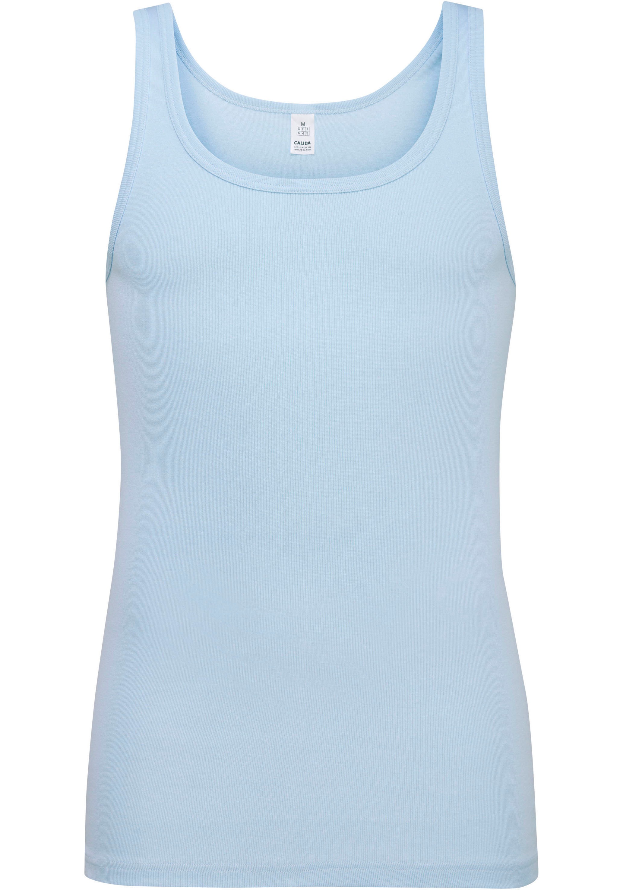 CALIDA Tanktop "Twisted Cotton", Pure Cotton, Feinripp-Qualität, Rundhals-A günstig online kaufen