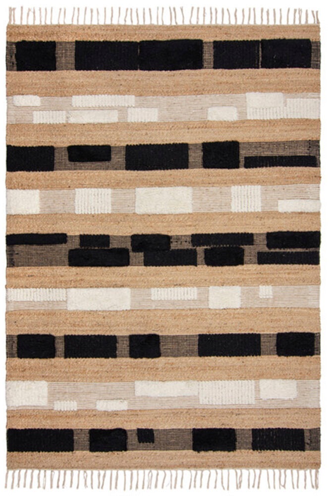 FLAIR RUGS Teppich »MEDINA BLOCKS«, rechteckig, 22 mm Höhe, Jute/-und Wollmischung
