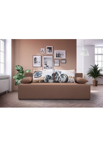 exxpo - sofa fashion 3-Sitzer su Schlaffunktion ir Dėžutė p...