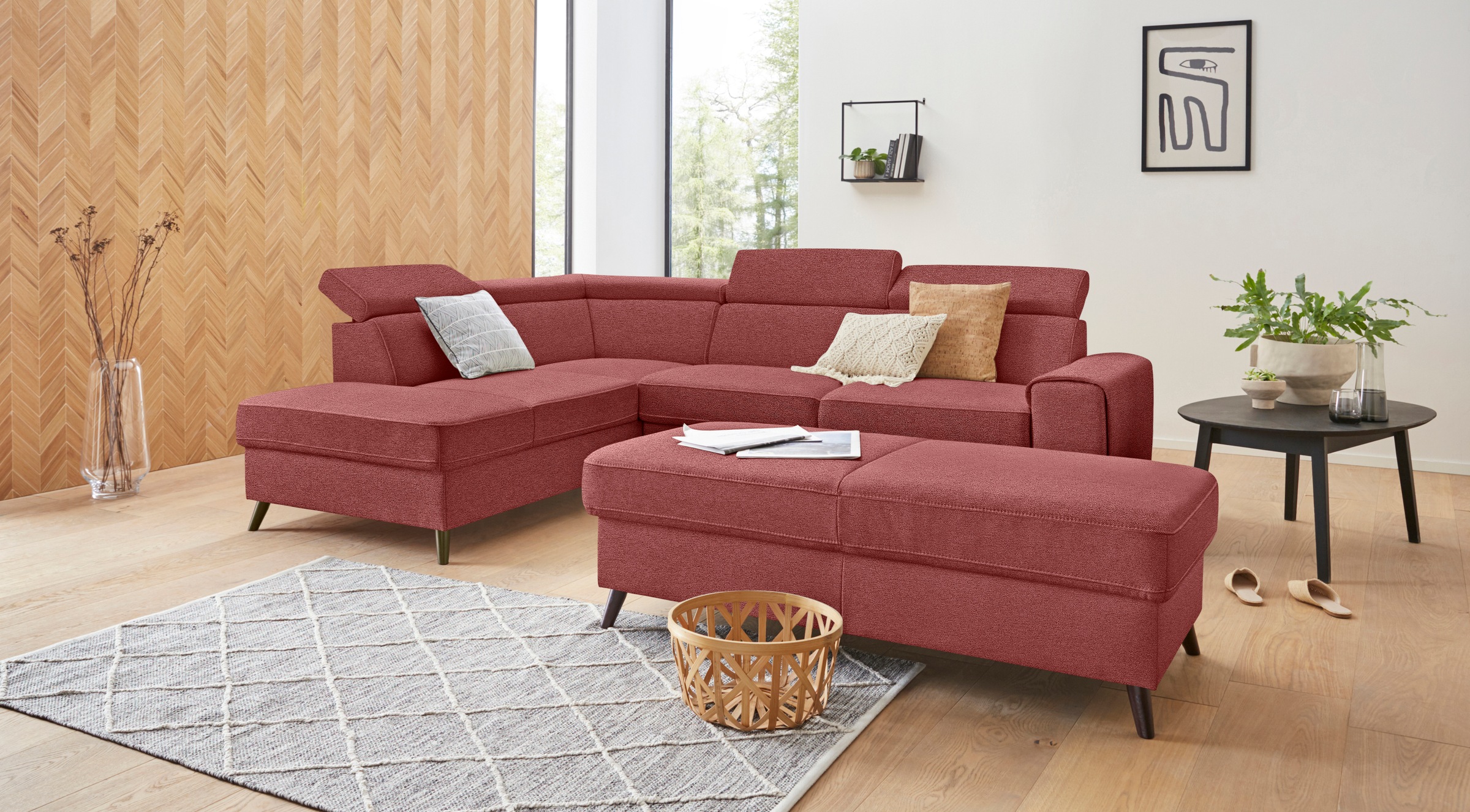 »Forza«, Bettfunktion Ecksofa kaufen wahlweise - exxpo mit sofa fashion Kopf- | inklusive Rückenverstellung, BAUR bzw.