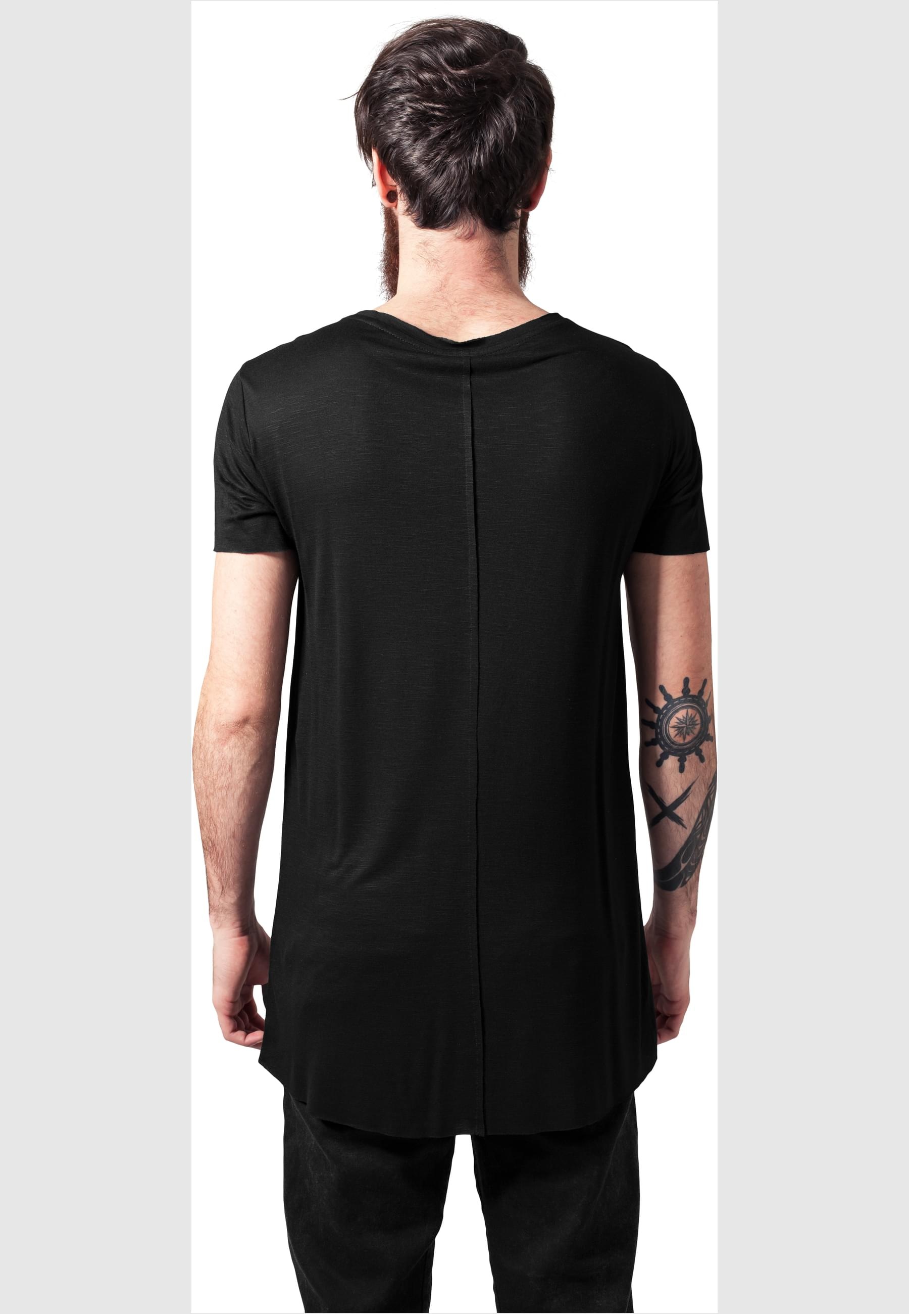 URBAN CLASSICS T-Shirt »Urban Classics Herren Long Open Edge Front Zip Tee«, (1 tlg.)