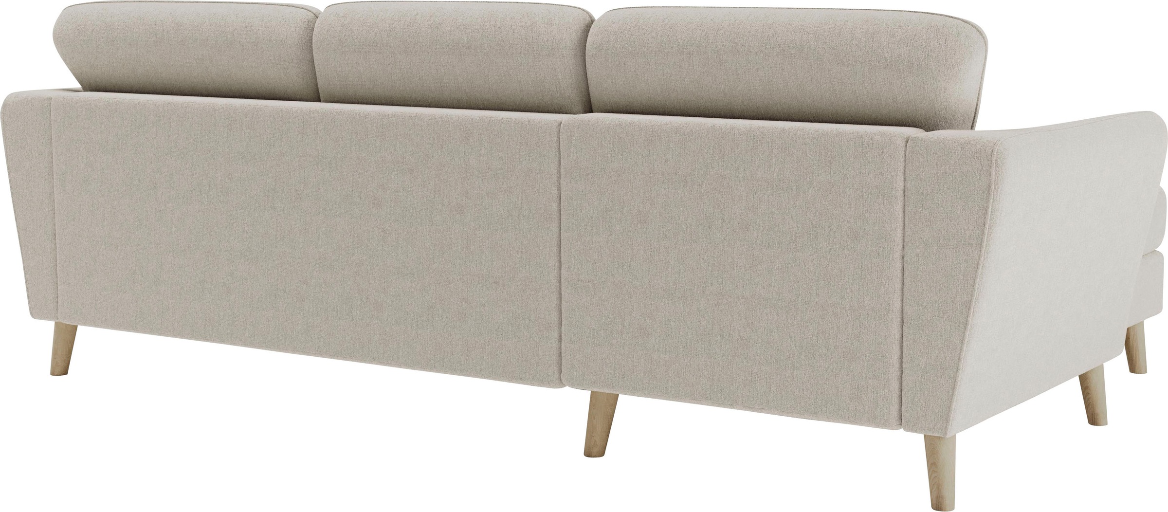 Home affaire Ecksofa »MARSEILLE (242/152cm),L-Form, Rec. rechts/links«, Massivholzbeine aus Eiche, in verschieden Bezügen und Farbvarianten