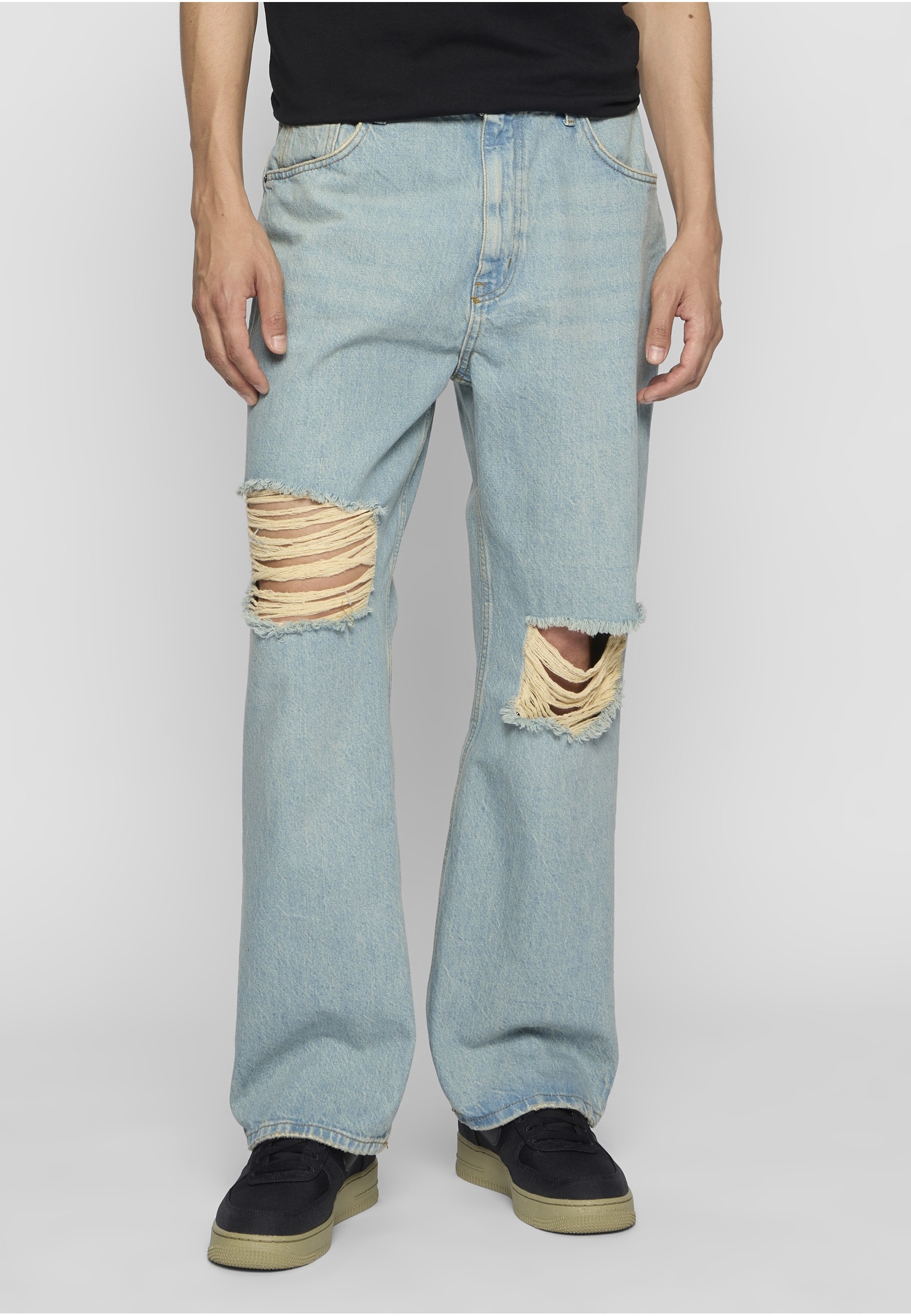 2Y Studios »2Y Studios 2Y Anduin Ripped Baggy Jeans«