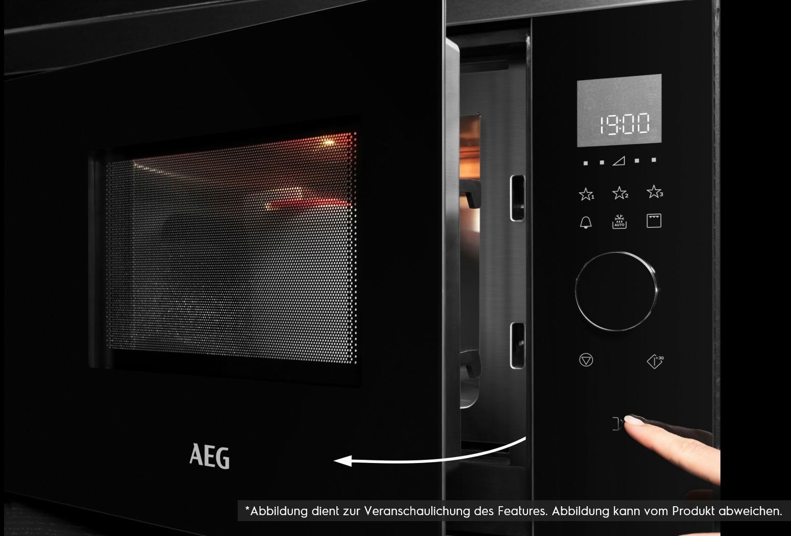 AEG Einbau-Mikrowelle »MBB1756SEM«, Mikrowelle, 800 W, Touch-Bedienung