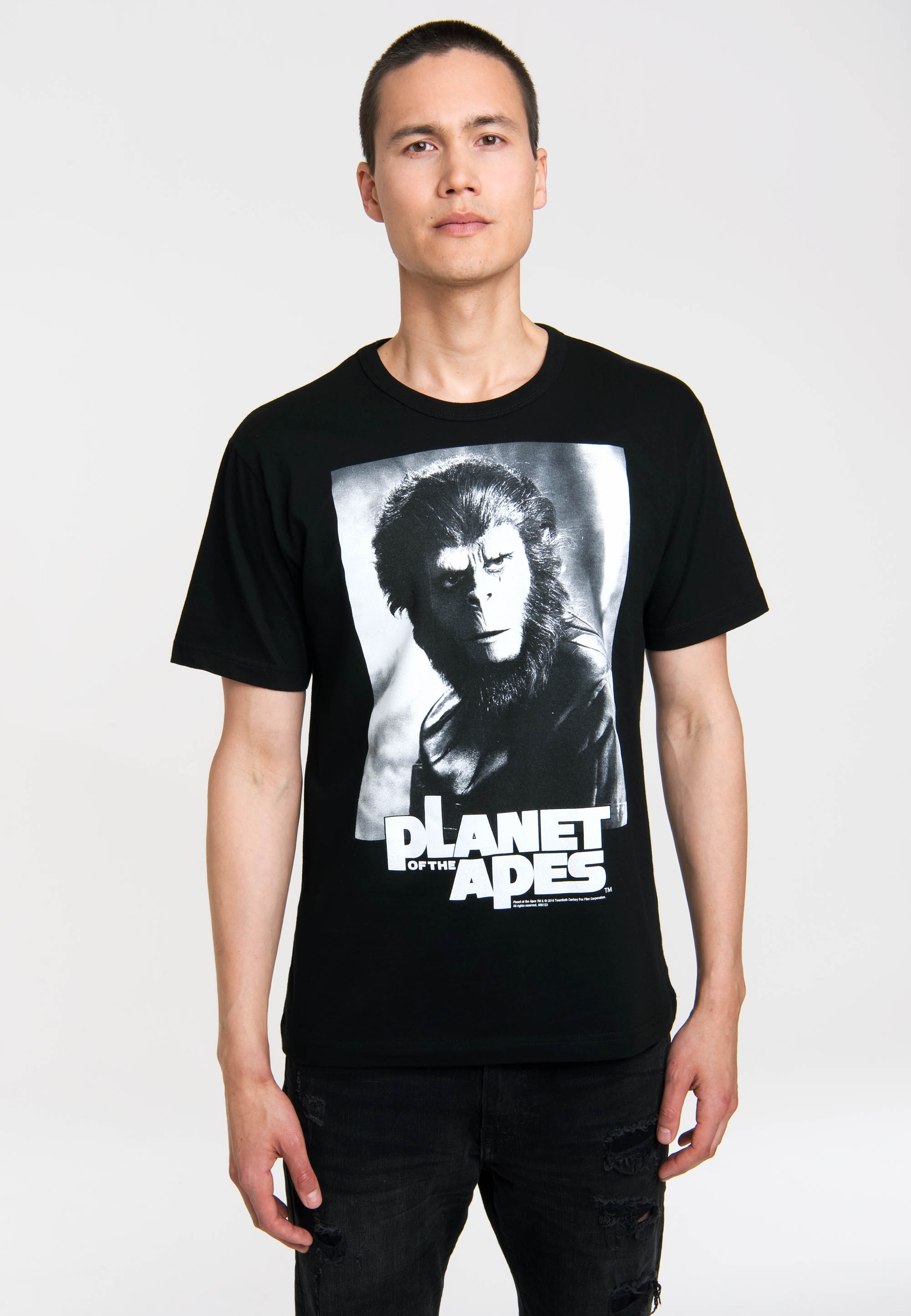 ▷ großem | Frontprint BAUR der LOGOSHIRT T-Shirt kaufen mit »Planet Affen«,