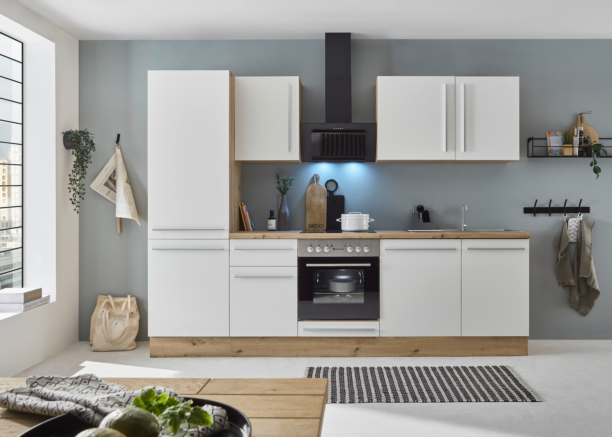 KOCHSTATION Küchenzeile "KS-Florida mit 38mm starker Arbeitsplatte" Breite günstig online kaufen