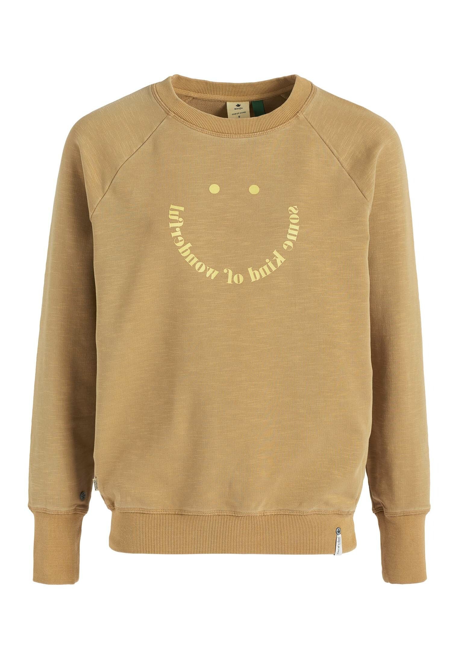 khujo Sweatshirt »SILICIA SMILE«, mit großem Print auf der Vorderseite