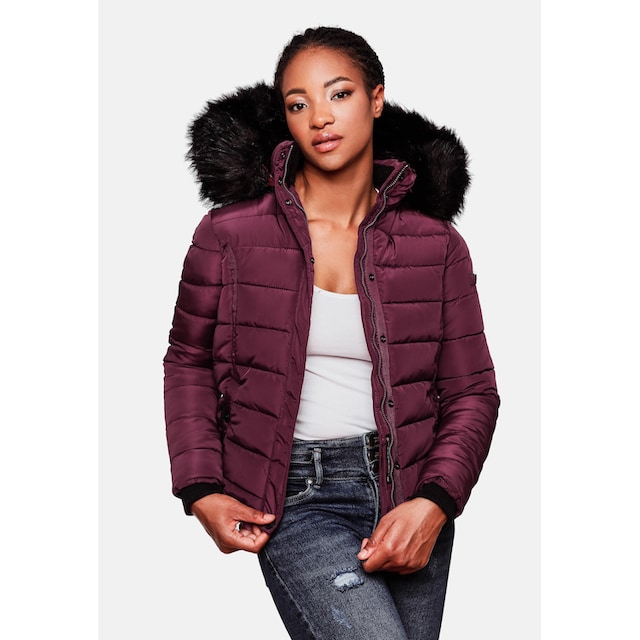 Navahoo Steppjacke »Miamor«, mit Kapuze, hochwertige Winterjacke m. voluminöser  Kunstpelz-Kapuze für kaufen | BAUR