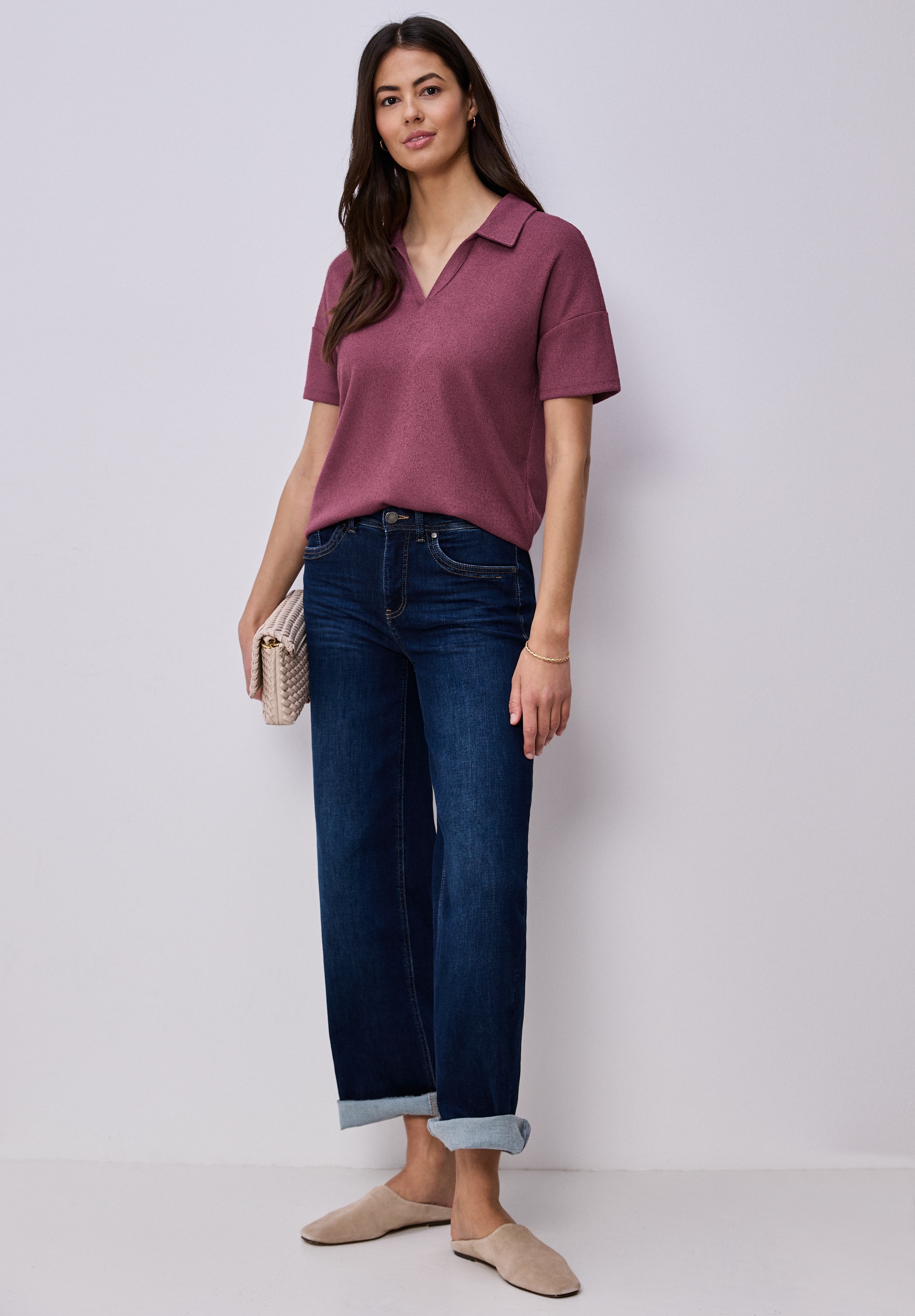 STREET ONE Poloshirt aus softer Viskose