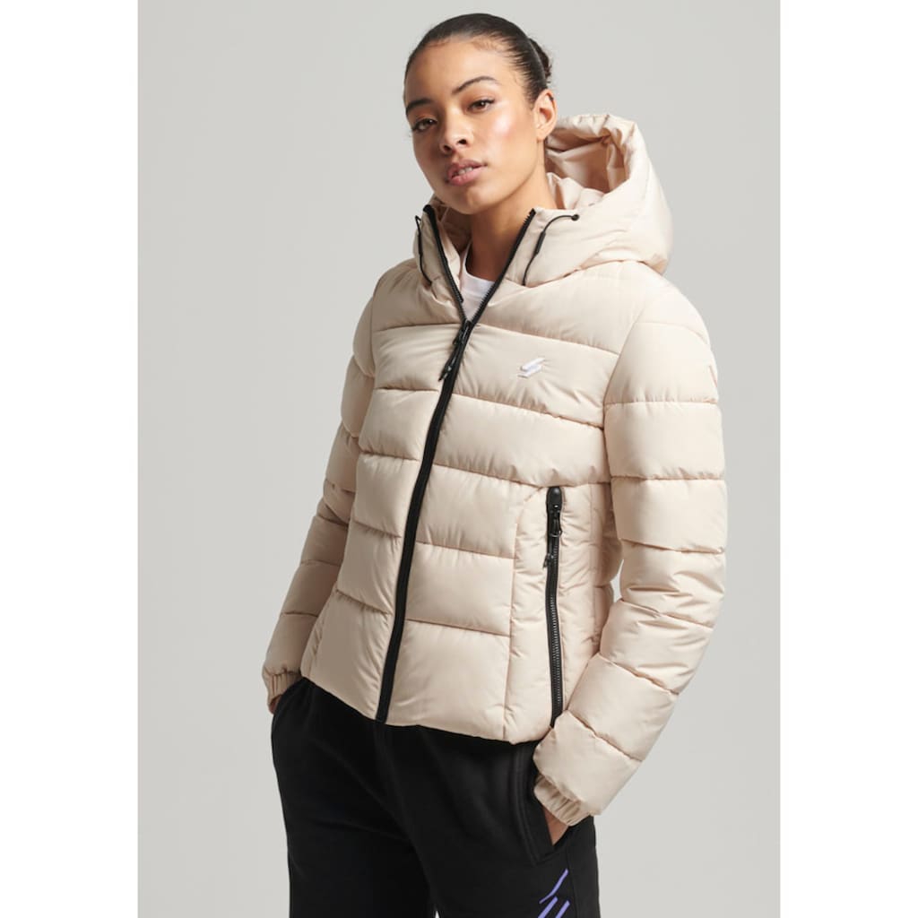 Superdry Steppjacke »HOODED SPIRIT SPORTS PUFFER«, mit Kapuze