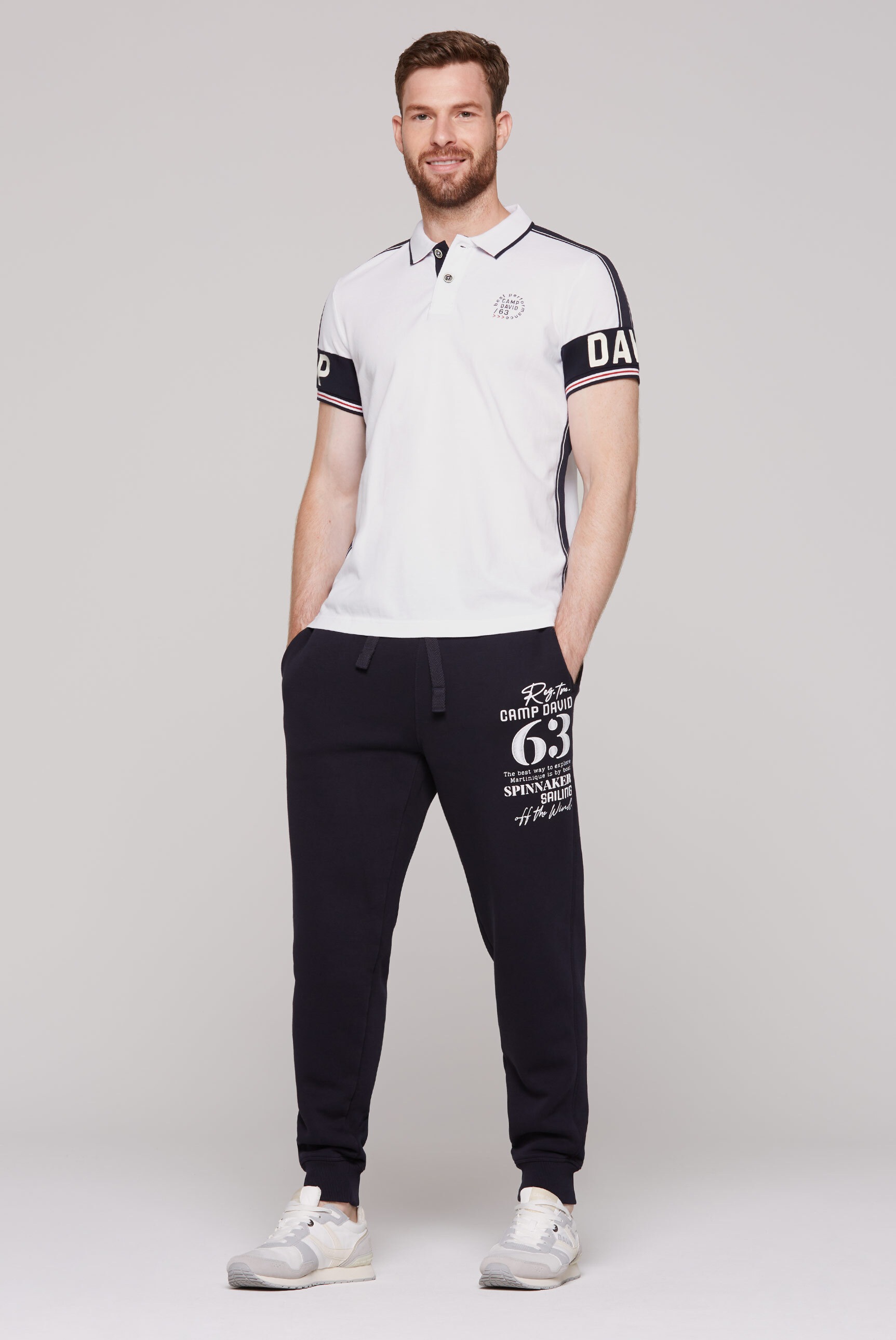 CAMP DAVID Poloshirt, aus Baumwolle