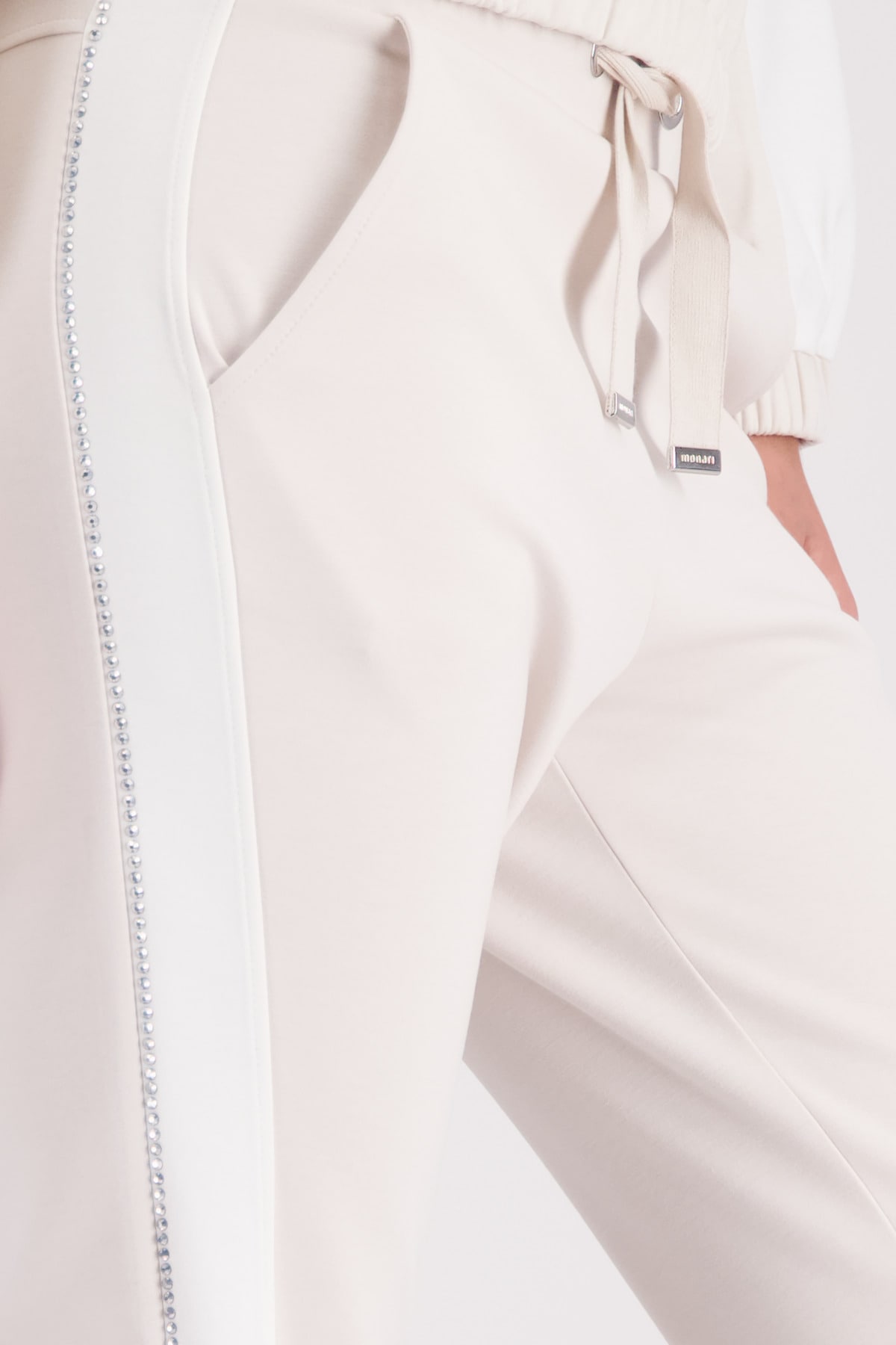 Monari Sweathose »Hose Sweat  72cm«  Regular fit mit Strasssteinen