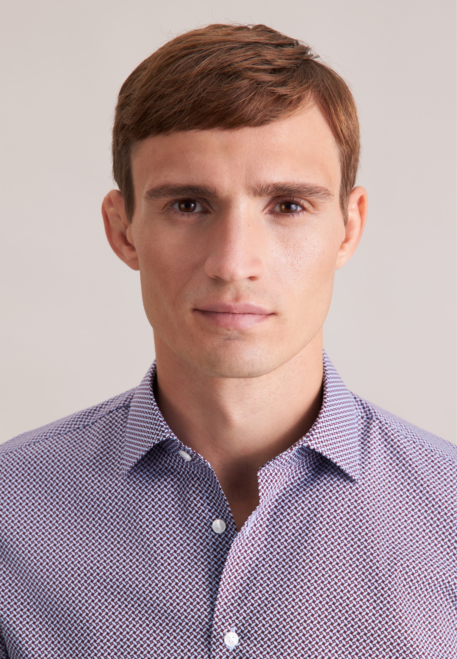 Thumbnail - seidensticker Businesshemd "Schwarze Rose" Slim 1/1 Kentkragen Geometrische Muster