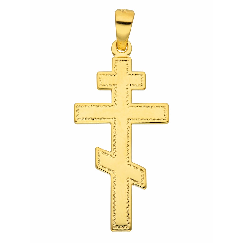 Adelia´s Kettenanhänger »585 Gold Kreuz Anhänger«, Goldschmuck für Damen & Herren