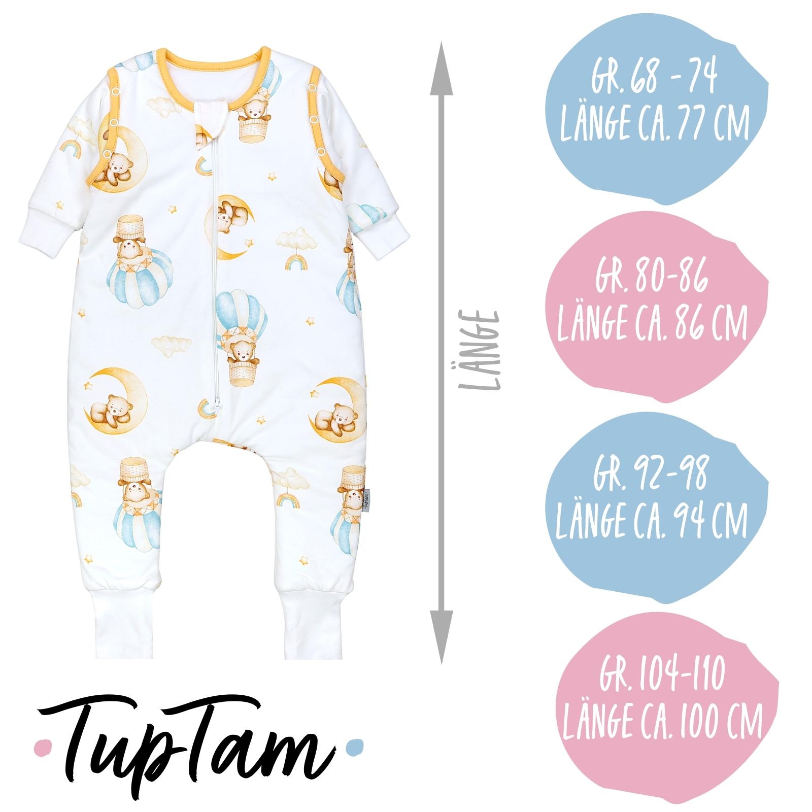 TupTam Babyschlafsack »Schlafsack mit Füßen Winterschlafsack mit Armen Beinen«