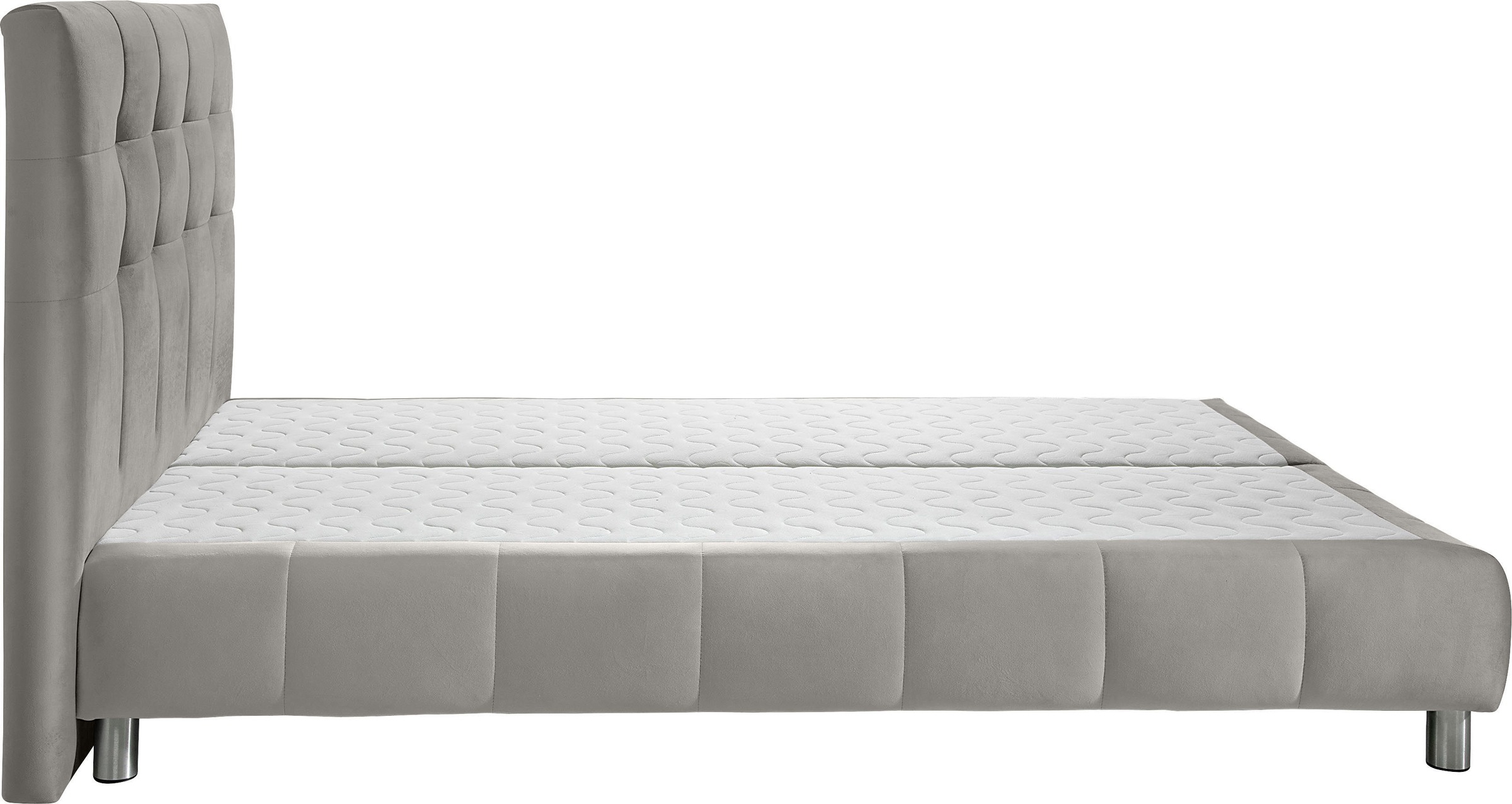 andas Boxspringbett »Salo XXL«, in Samtoptik oder Struktur, 6 Breiten in Überlänge 220cm, 4 Härtegrade