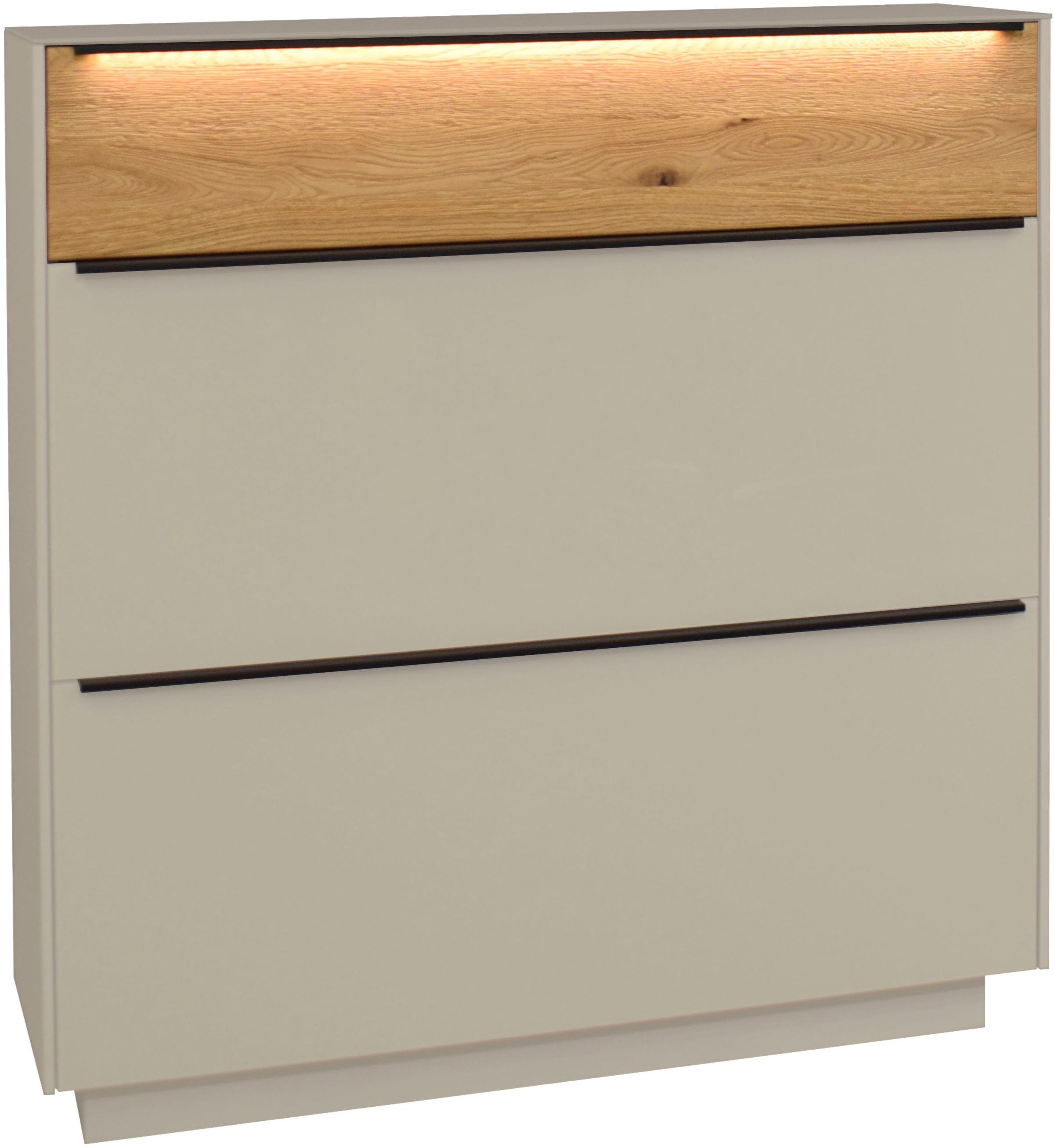 Mäusbacher Schuhschrank "Nova Garderobe" inkl. Metallschuhkörbe und Griffbeleuchtung BHT 107 x 110 x 32 cm