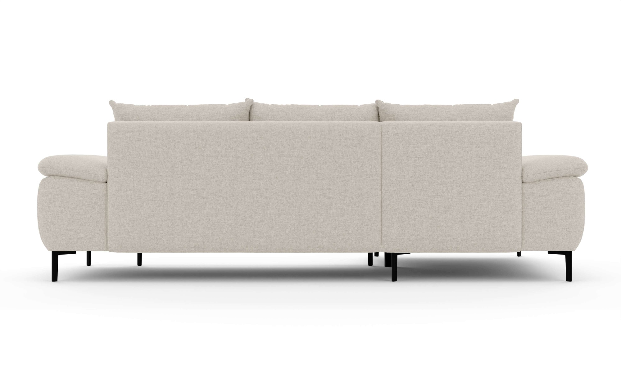 INOSIGN Ecksofa »DROMARA Schlafsofa mit Bettkasten, Maße: B/T/H 277/141/91 cm«, L-Form mit Recamiere rechts/links bestellbar, Wellenunterfederung