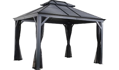 Sojag Pavillon »Mykonos«, mit Stahldach und Moskitonetzen, winterfest kaufen