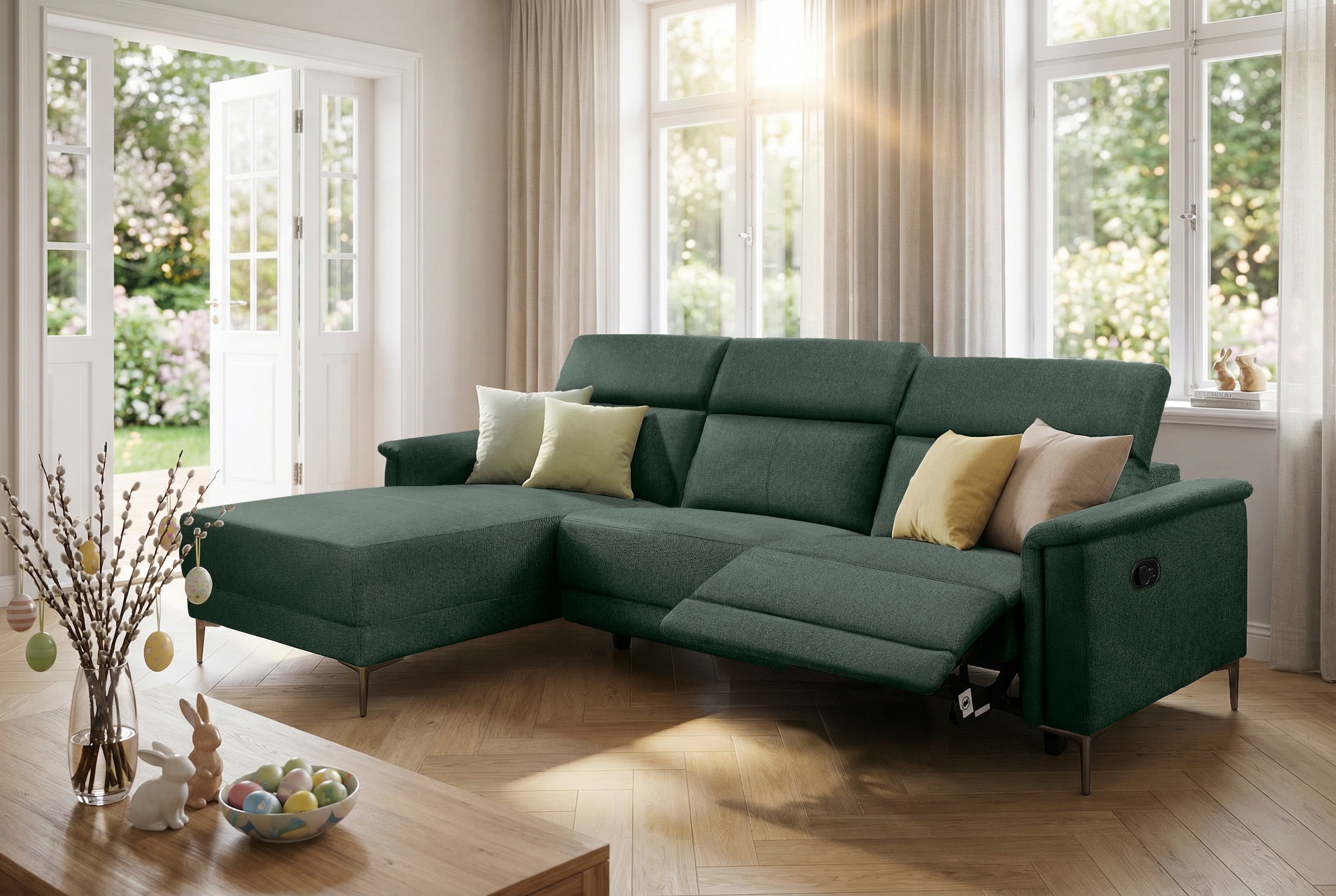 OTTO home Ecksofa "LUND, L-Form, 261cm, man. o. elektr. Relaxfunktion (mit günstig online kaufen