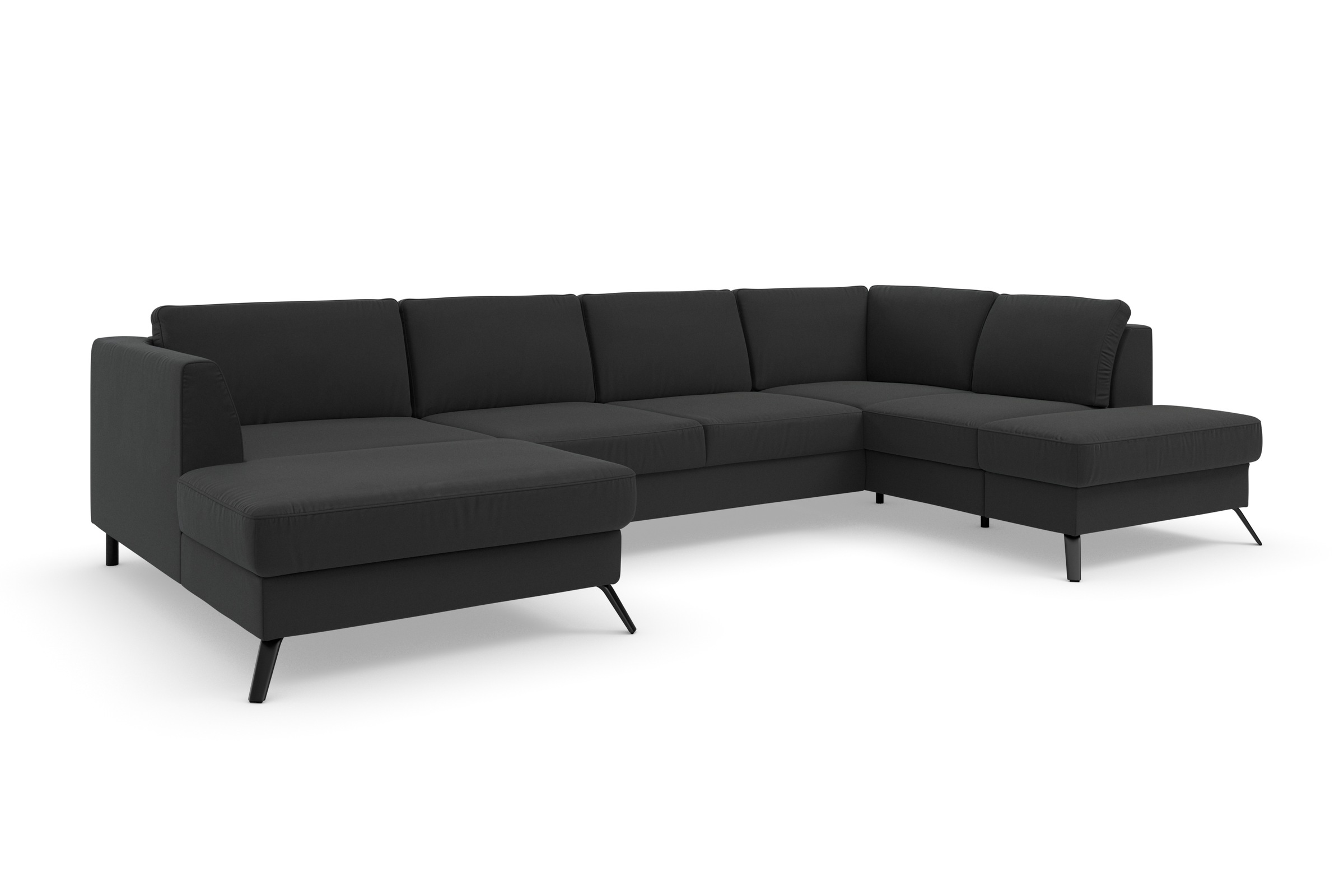 sit&more Wohnlandschaft »Olsen U-Form« inklusive Sitztiefenverstellung, wahlweise mit Bettfunktion, 15cm hoch
