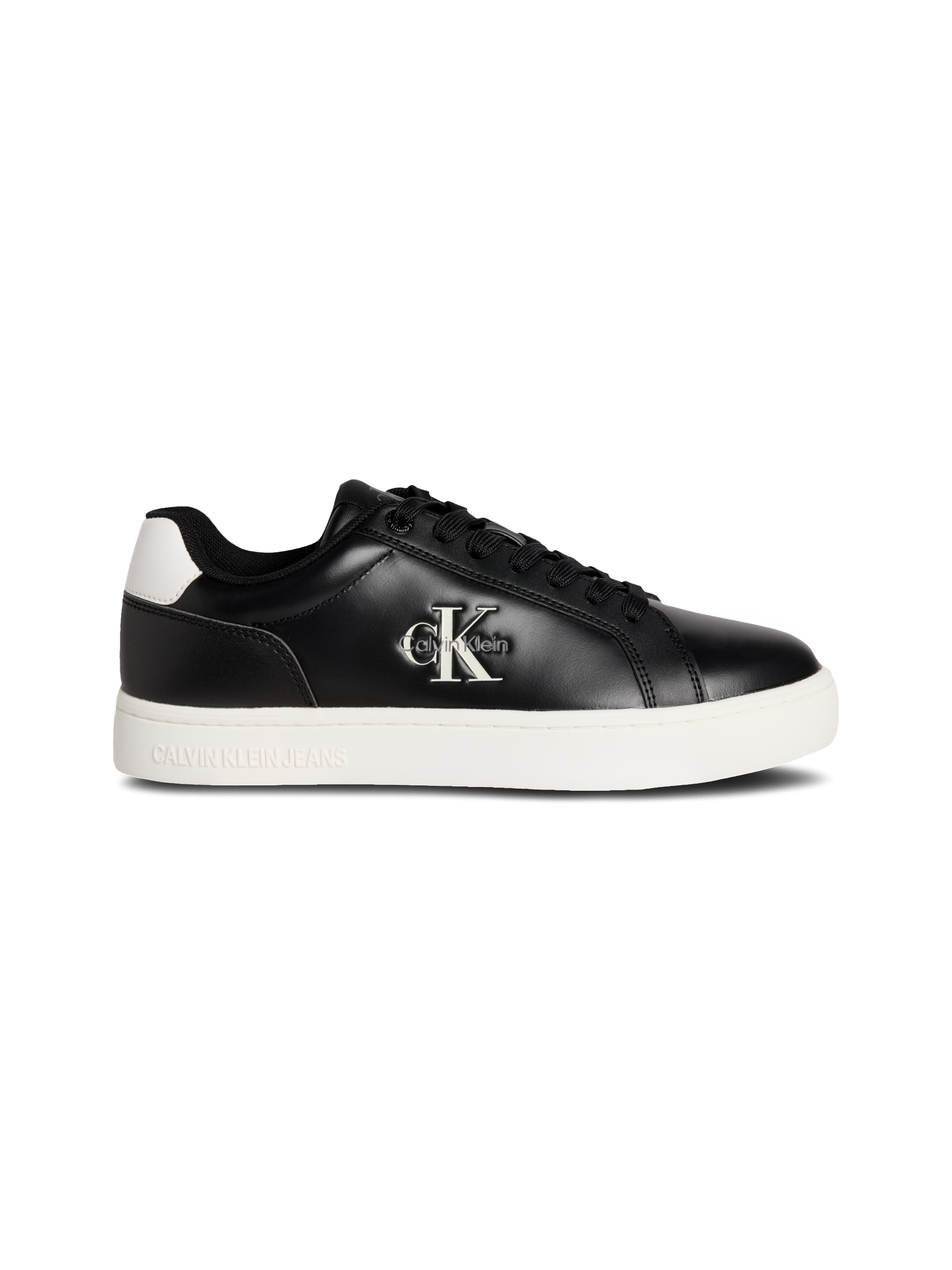 Calvin Klein Jeans Sneaker »CLASSIC CUPSOLE MONO LTH«, Freizeitsneaker, Halbschuh, Schnürschuh in klassischer Optik