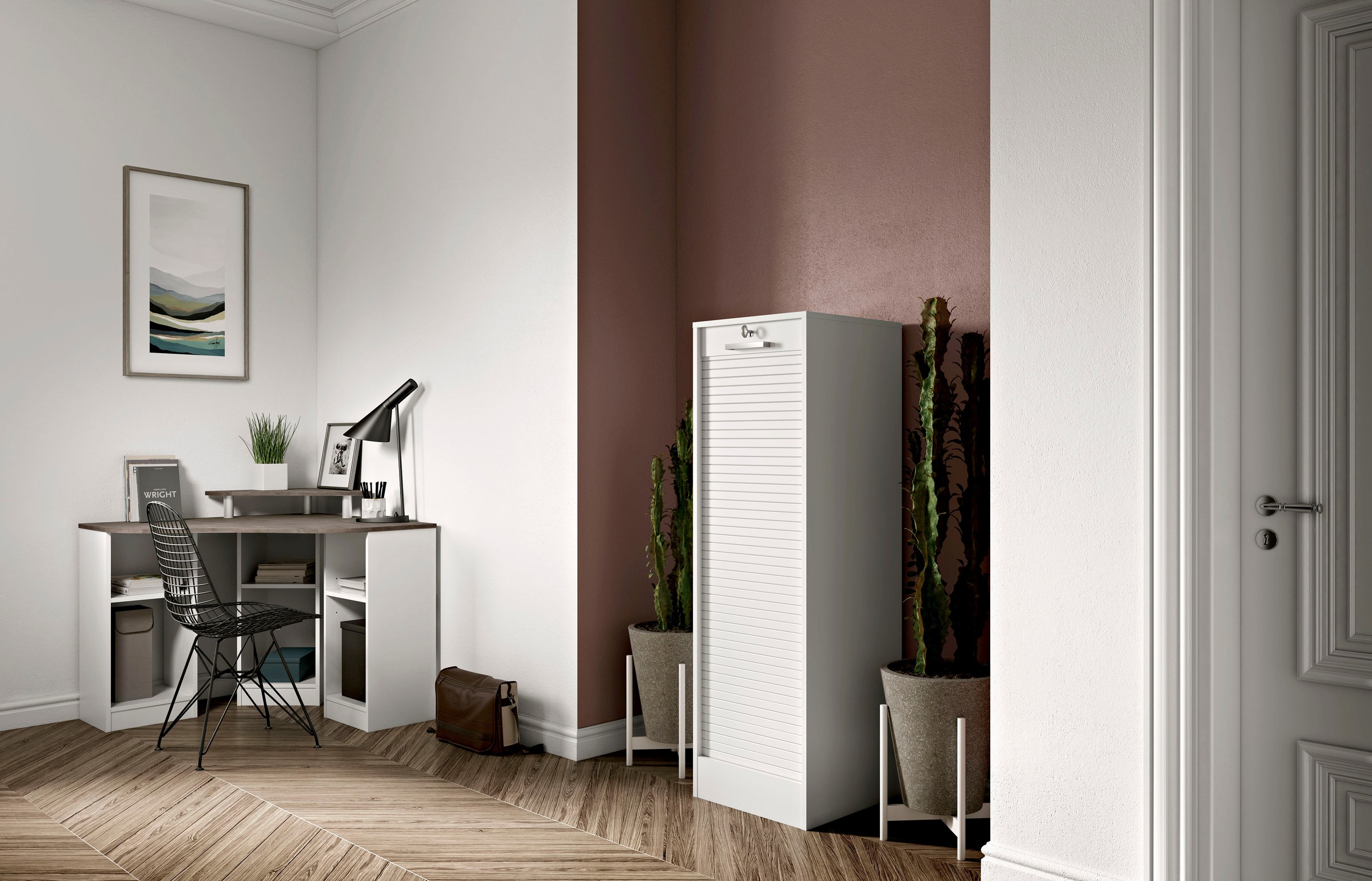 TemaHome Schreibtisch »Corner«, Melamingestell, Tischplatte in untersch. Farbvarianten, Breite 94 cm