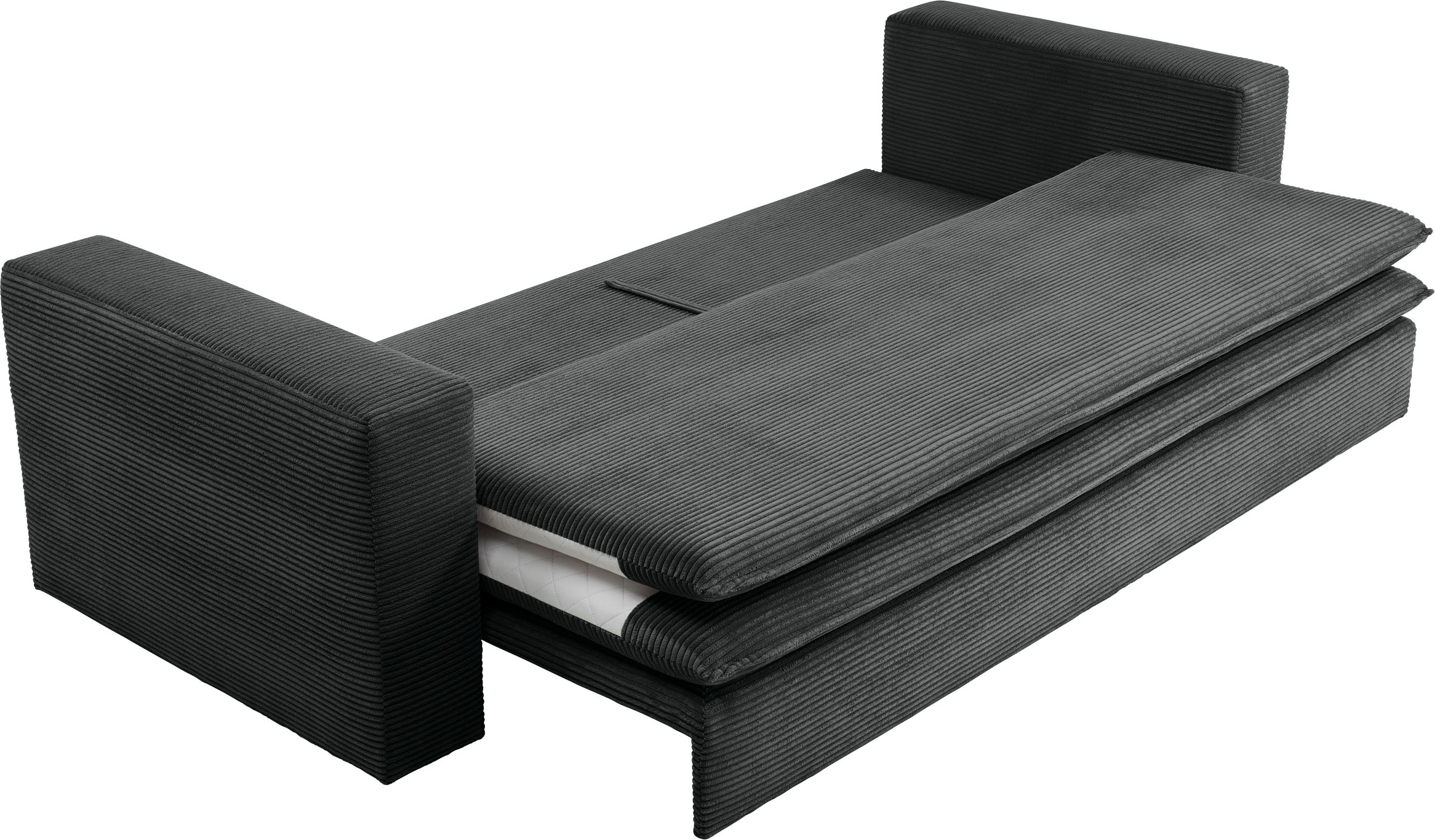 Places of Style Sitzgruppe »PIAGGE«, (2 tlg.), 3-Sitzer-Sofa mit Bettfunktion und Loveseat-Hocker im Set
