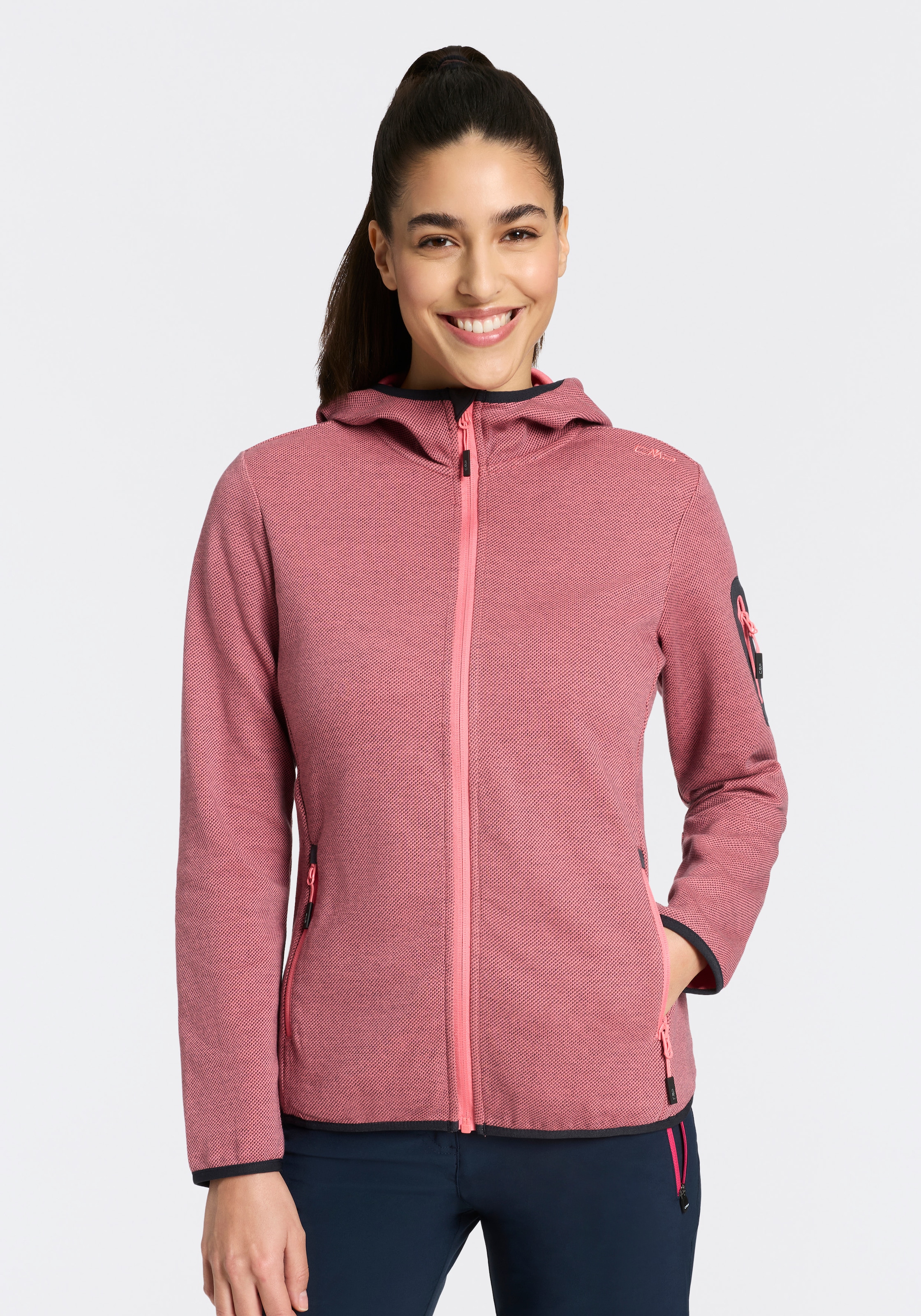 CMP Strickfleecejacke aus Polyester und Baumwolle, erhältlich in den Größen 34 bis 50