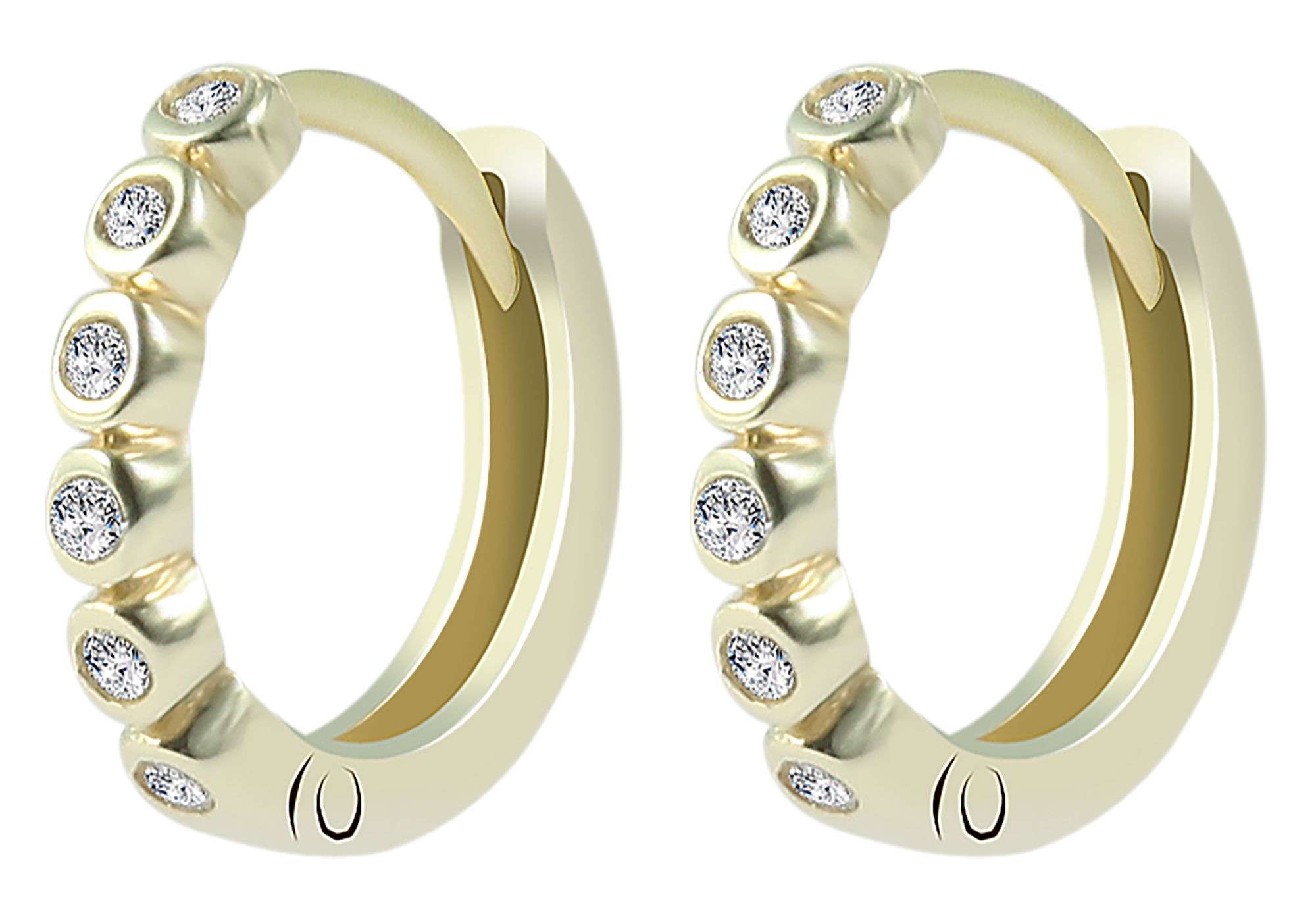 Adelia´s Klappcreolen "Damen Ohrringe – Klappcreole aus 333 Gold mit Zirkon günstig online kaufen