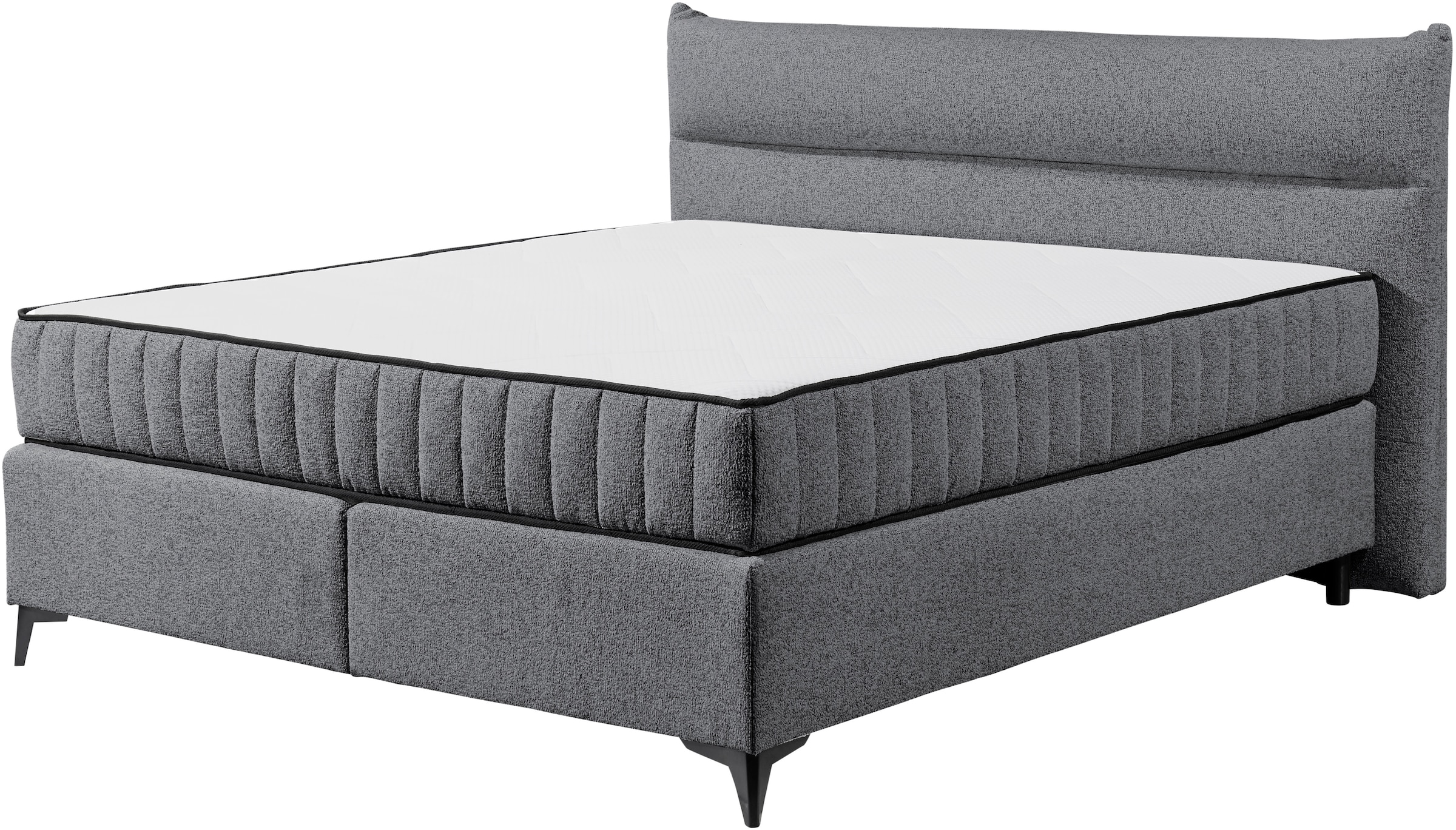 ED EXCITING DESIGN Boxspringbett »Vlieland«, Premium 9-Zonen-Tonnentaschenfederkern Duo-Matratze mit Kokosmatte