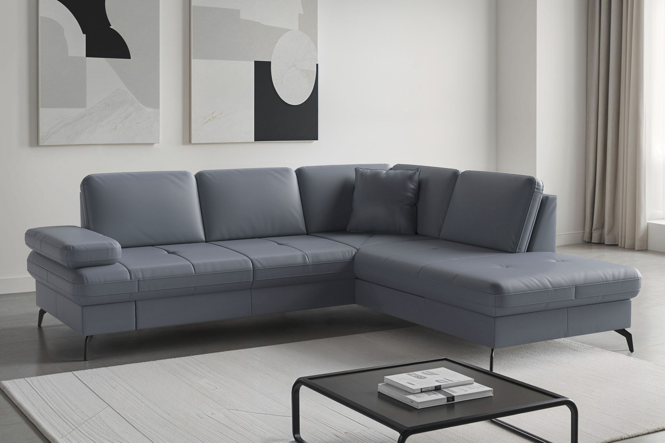 sit&more Ecksofa "Morris Jubi, Ottomane, Breite 238 cm" mit Armteilfunktion, wahlweise mit Schlaffunktion