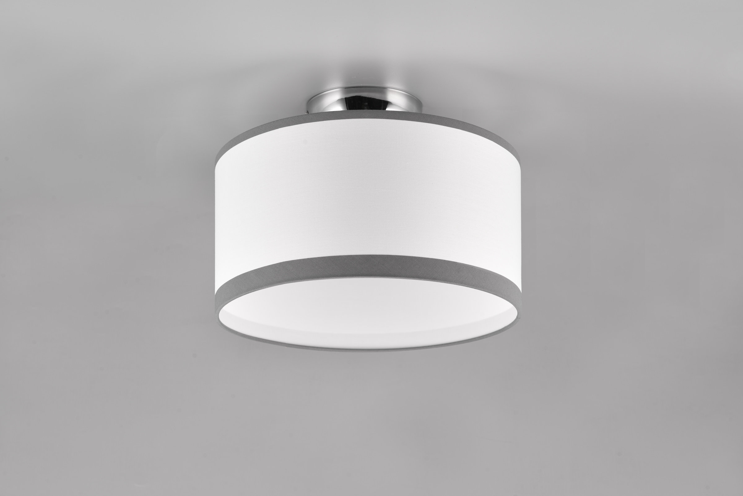 REALITY Leuchten Deckenleuchte »DAVOS, Deckenlampe mit Stoffschirm exkl 2xE14 max 28W Ø30cm Höhe 22cm«, 2 flammig, Leuchtmittel E14 | Leuchtmittel wechselbar, Deckenleuchte Küche Schlafzimmer Wohnzimmer Stoffschirm zweifarbig