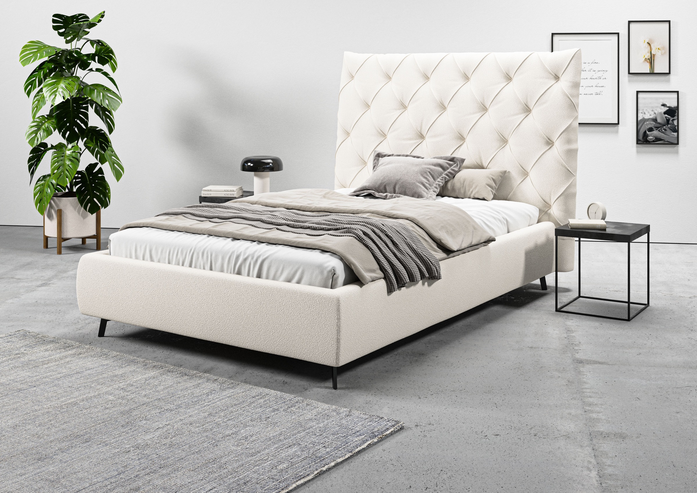 Home affaire Polsterbett "Maxime, in 4 Breiten bis 200cm, auch in Leder" Ko günstig online kaufen