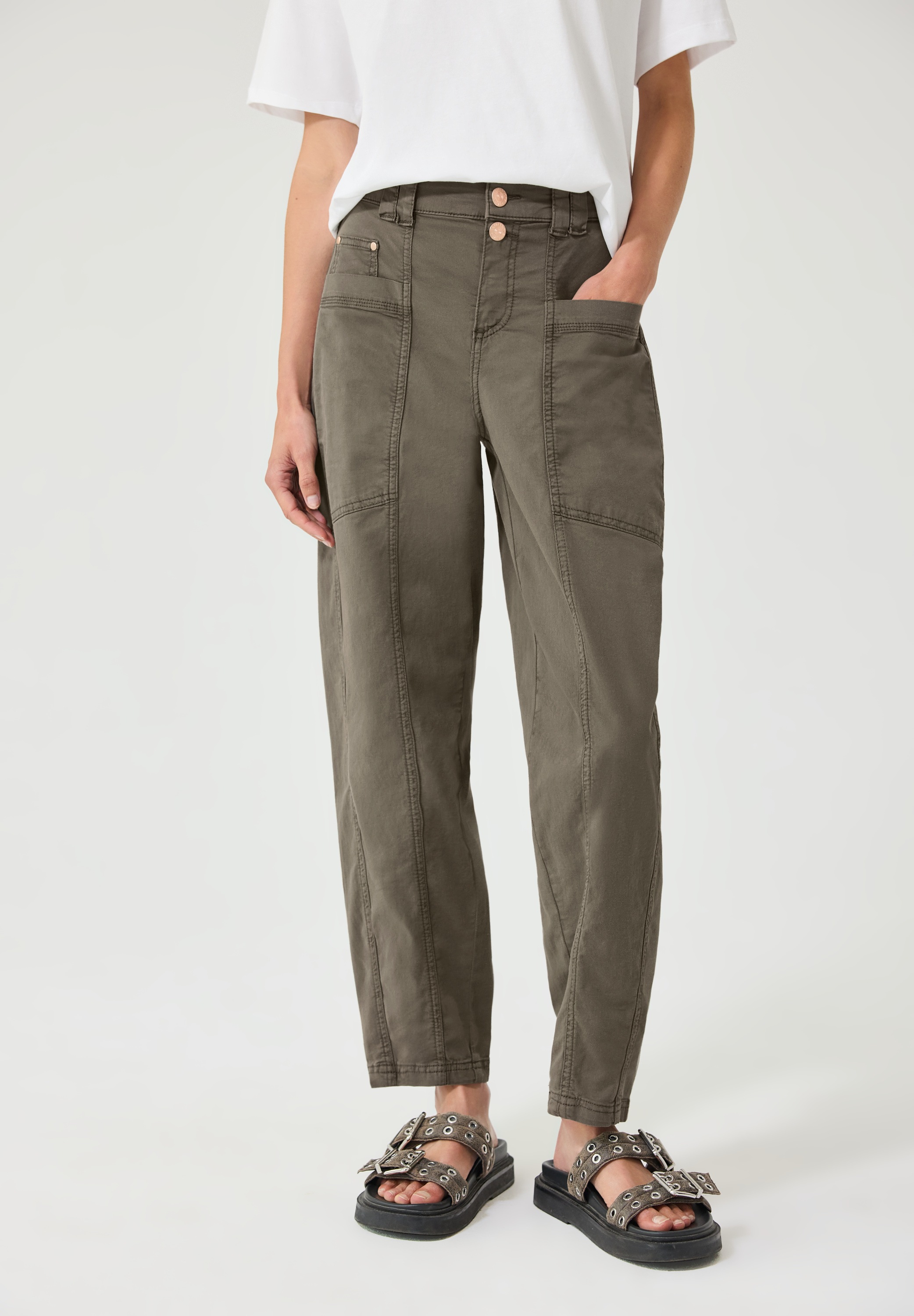 STREET ONE STUDIO Stoffhose aus Baumwolle mit Stretchanteil