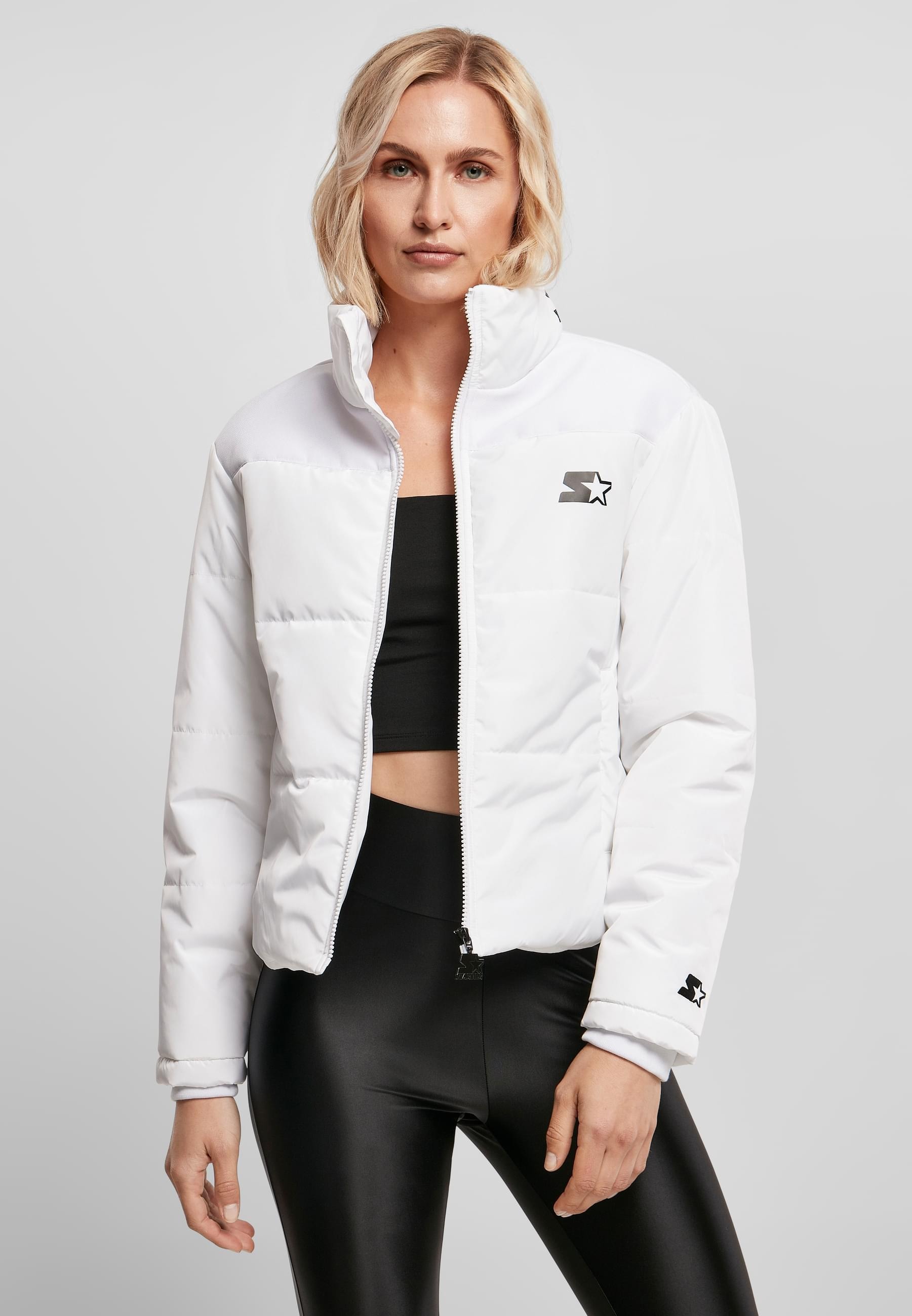 Starter Black Label Winterjacke »Starter Black Label Damen Ladies Starter Logo Puffer Jacket«, (1 St.), ohne Kapuze